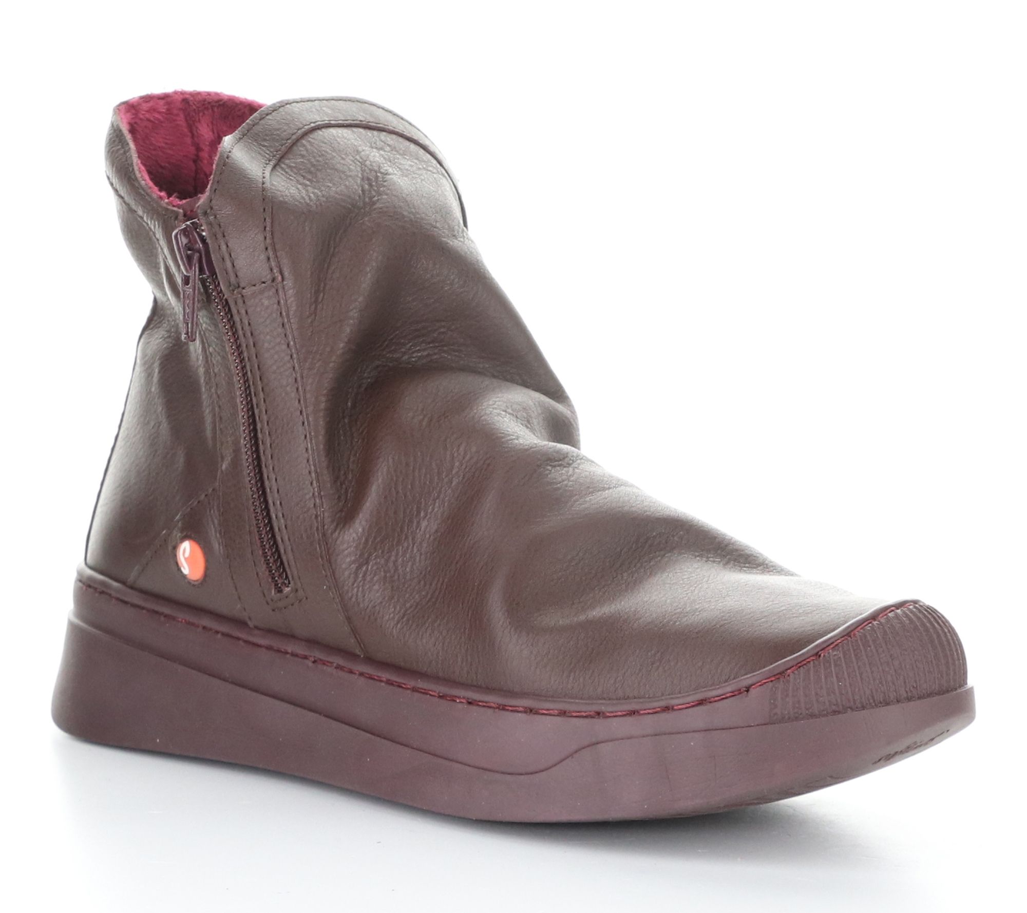 Softino'S Smooth Leather Side Zip  Boot  - Abil807Sof