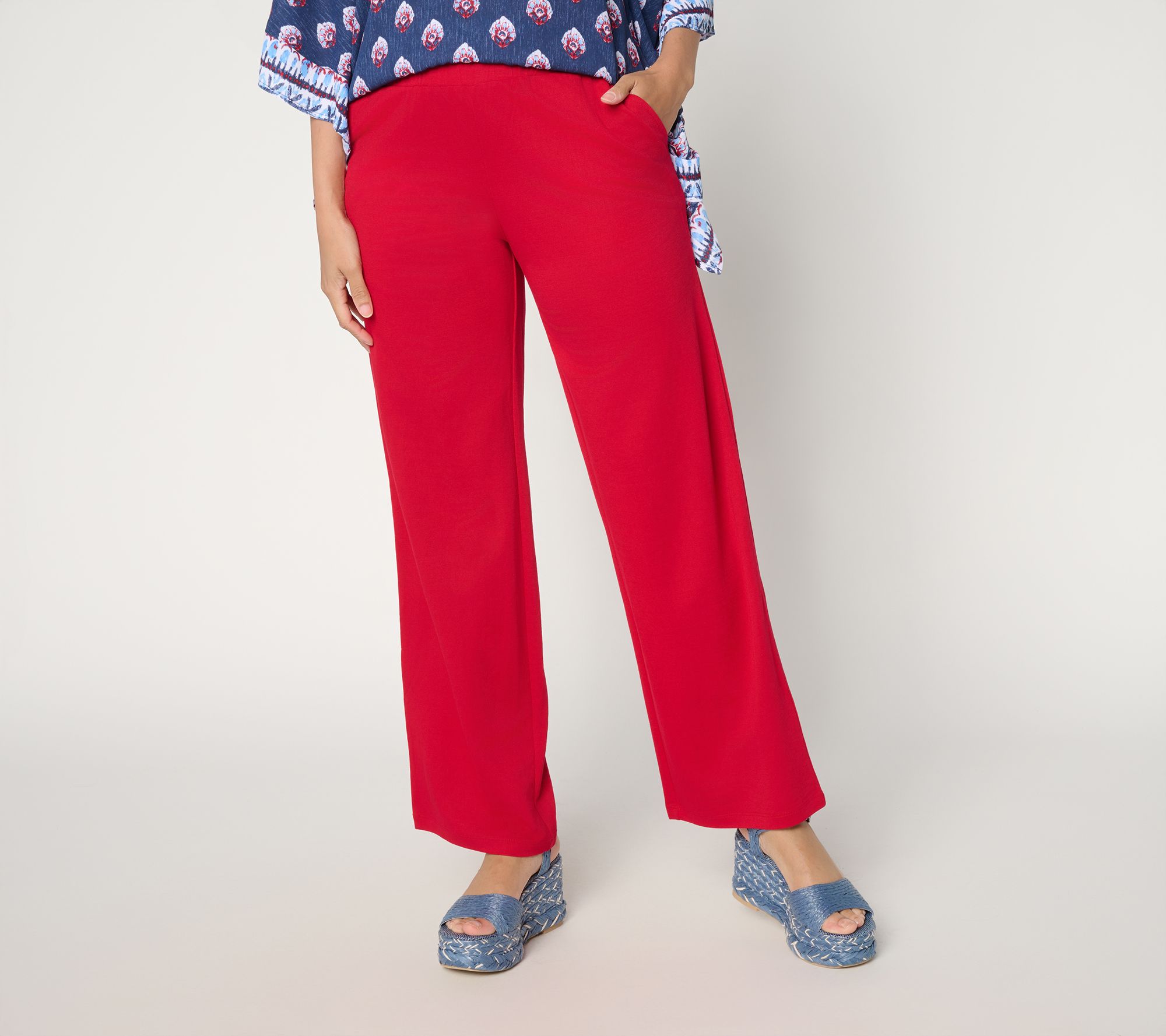 Belle by Kim Gravel Regular Cabana Knit Yacht Club Solid Pant