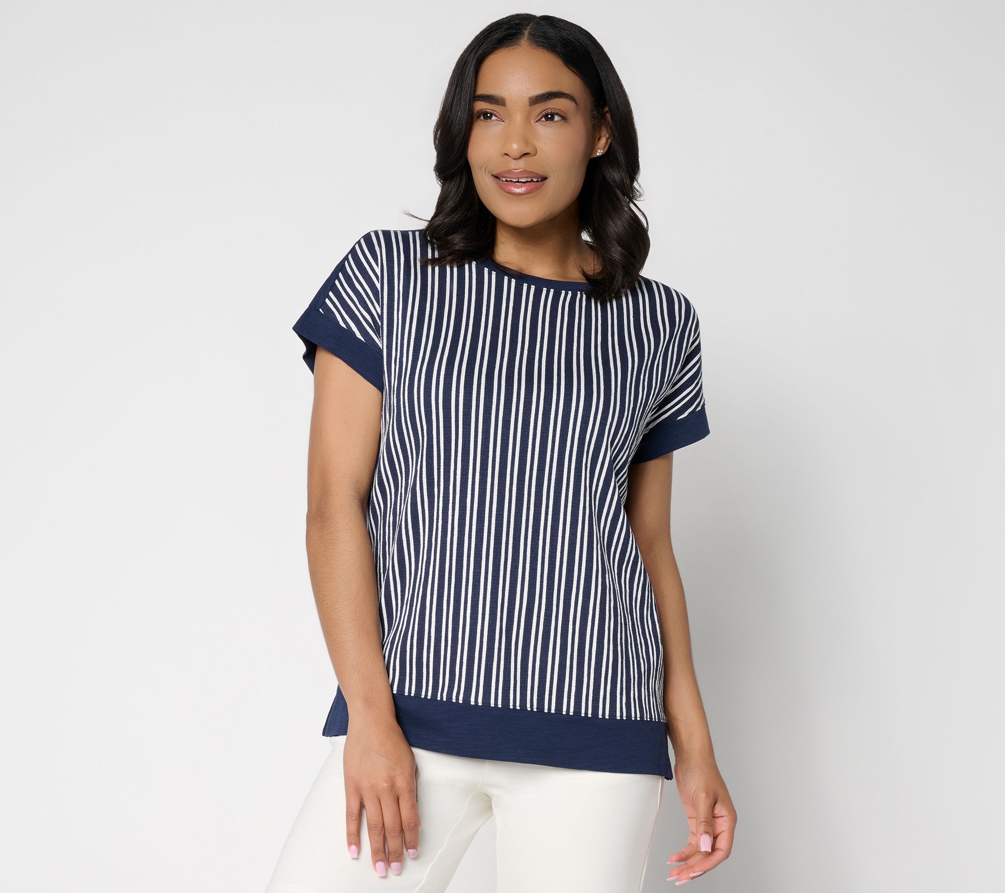Belle by Kim Gravel Packabelle Front Knit Back Top