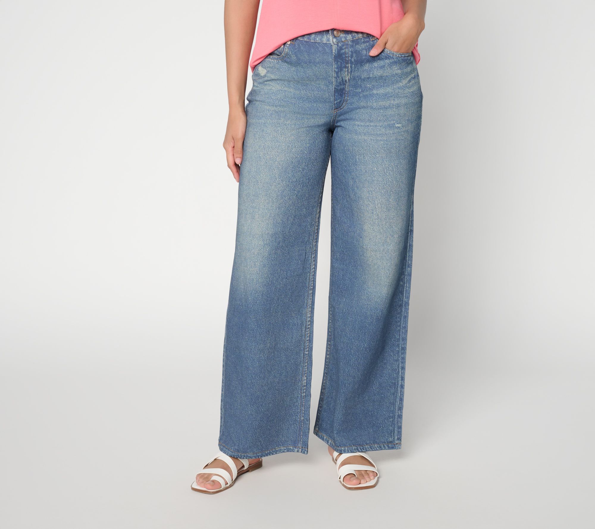 AnyBody Tall Denim Effect French Terry Pants