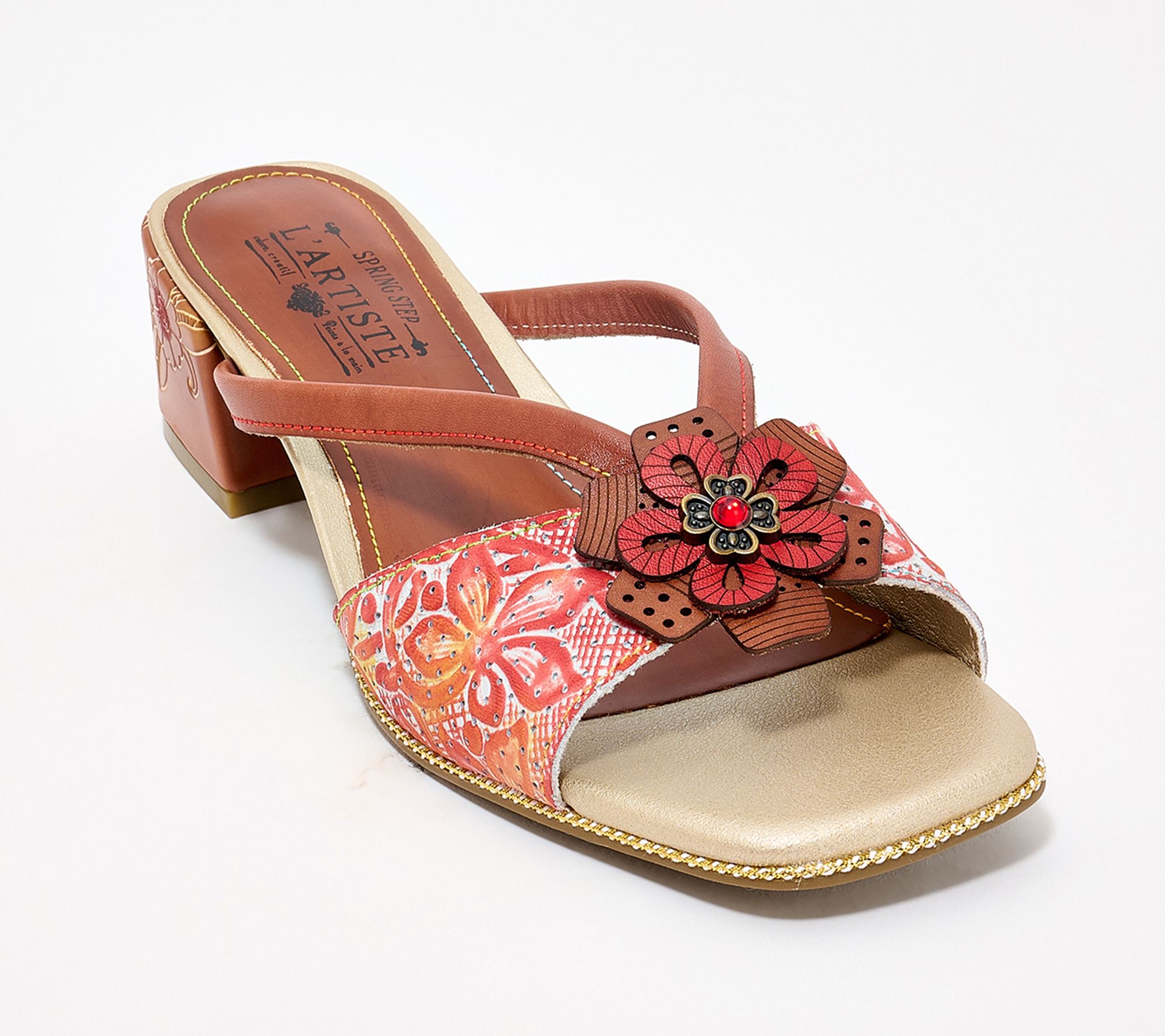 L'Artiste by Spring Step Leather Heeled Sandals - Europa