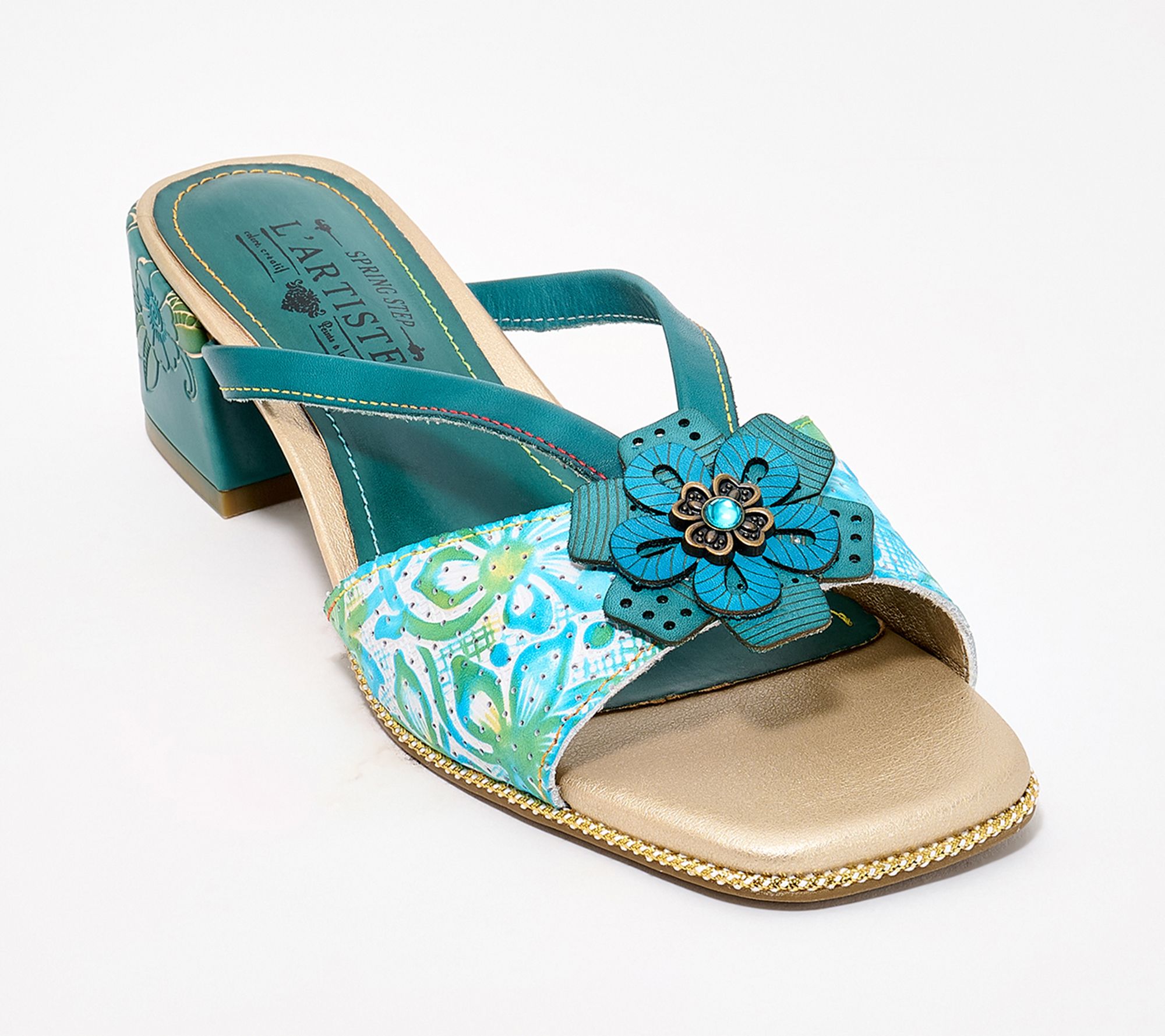 L'Artiste by Spring Step Leather Heeled Sandals - Europa