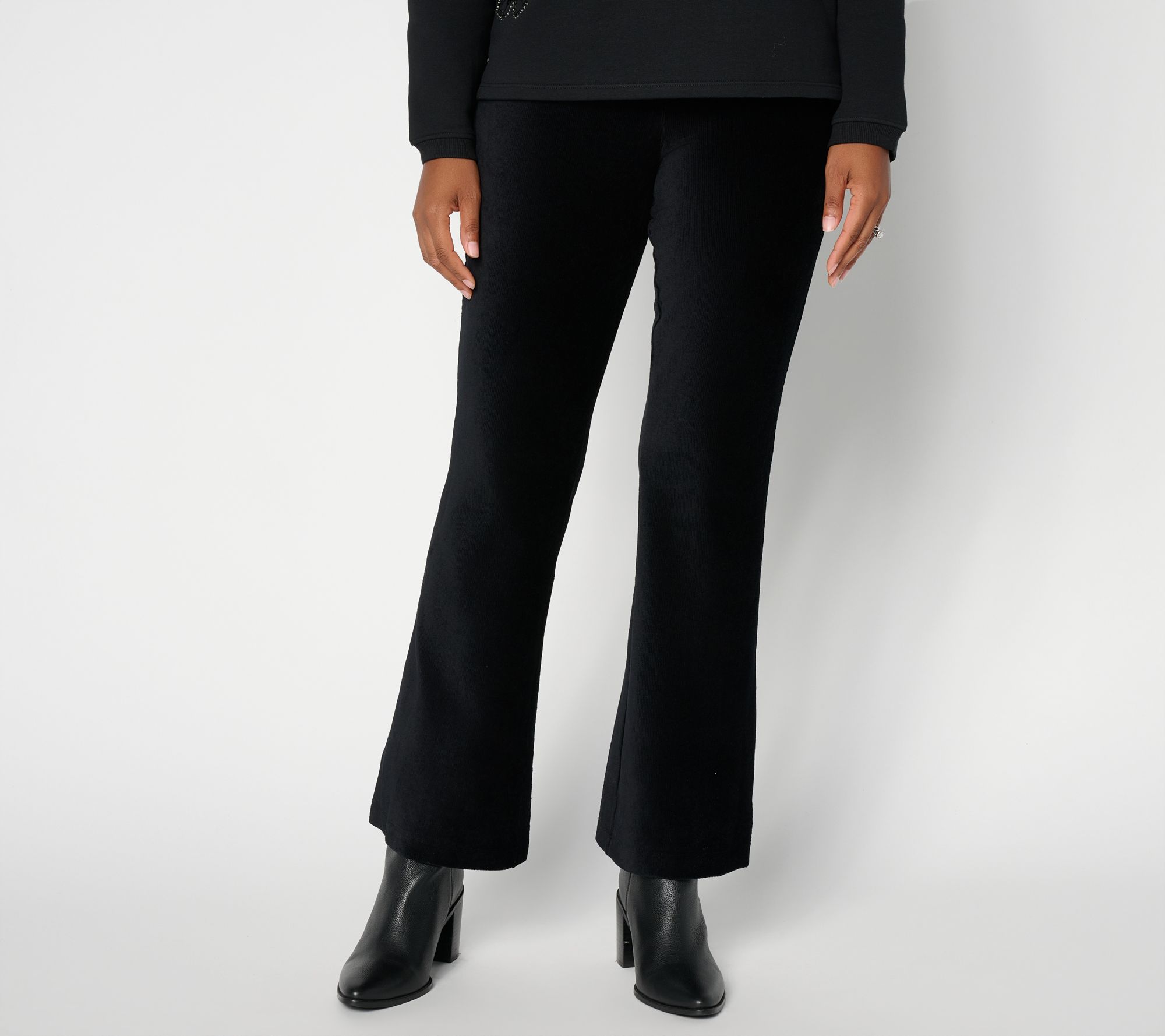 Susan Graver Tall Weekend Knit Corduroy Boot Cut Pant