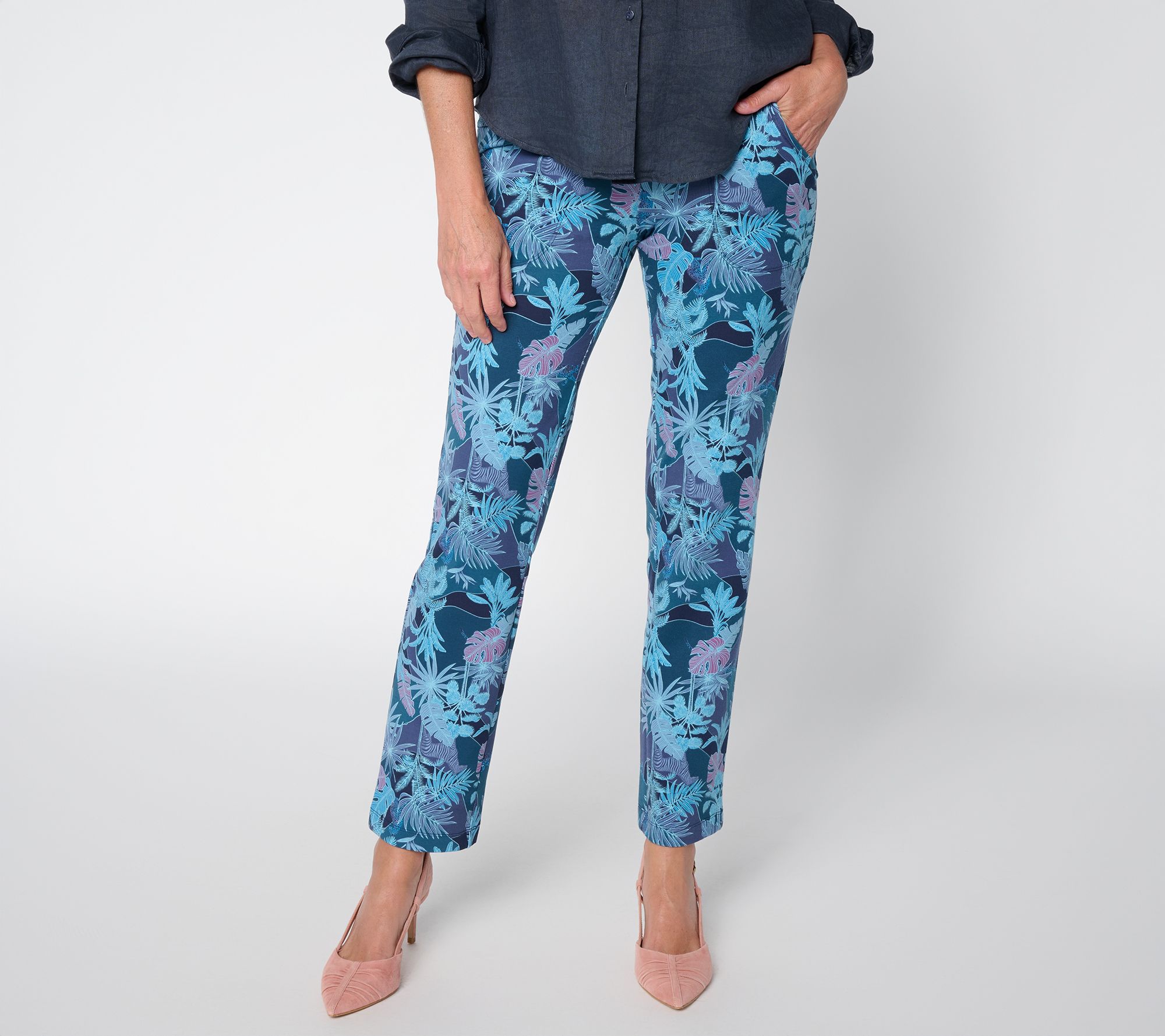Women With Control Regular Cotton Span Jersey Ankle Empower Pant