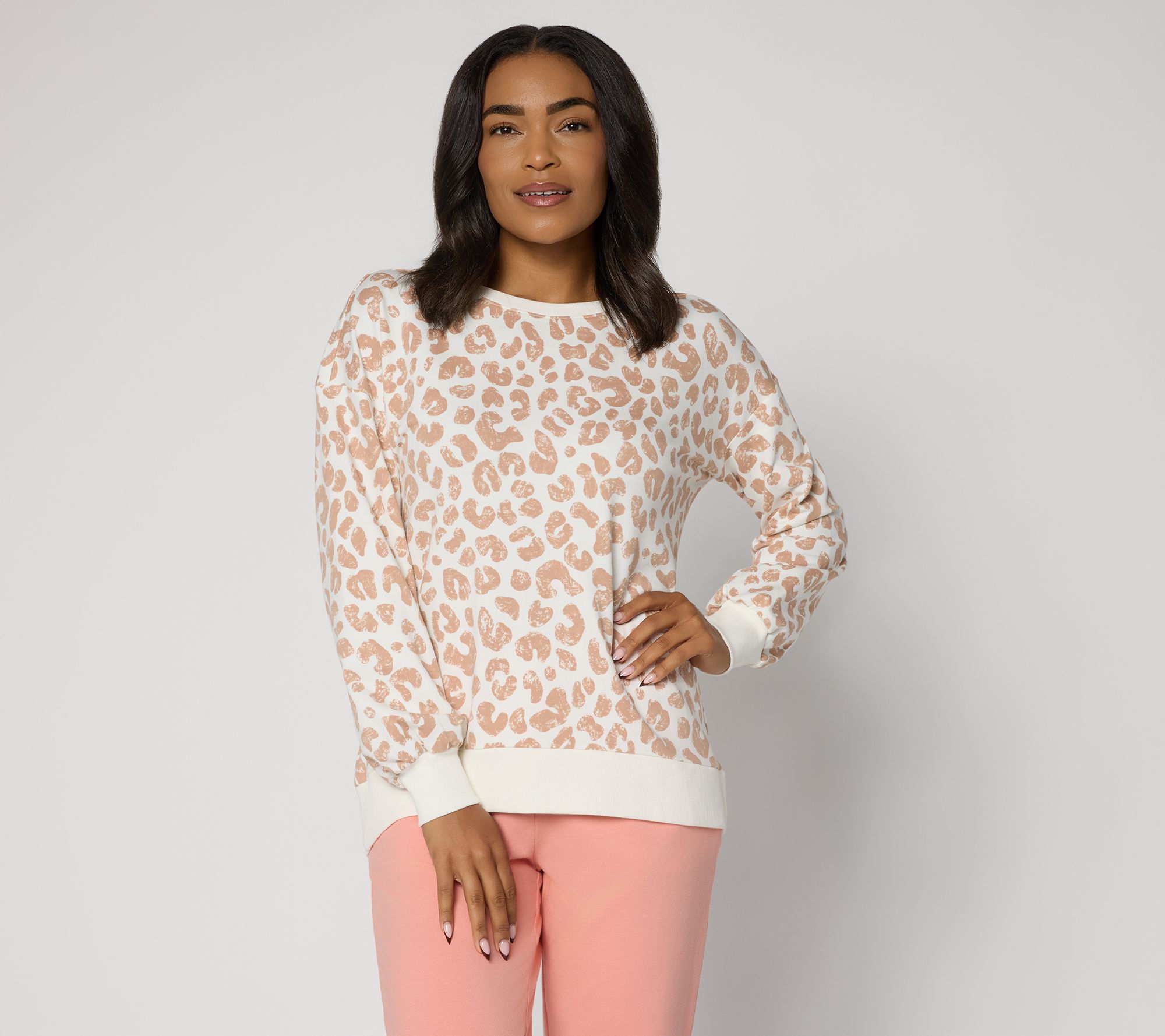 "As Is" Belle by Kim Gravel French Terry Roar in Style Animal Top