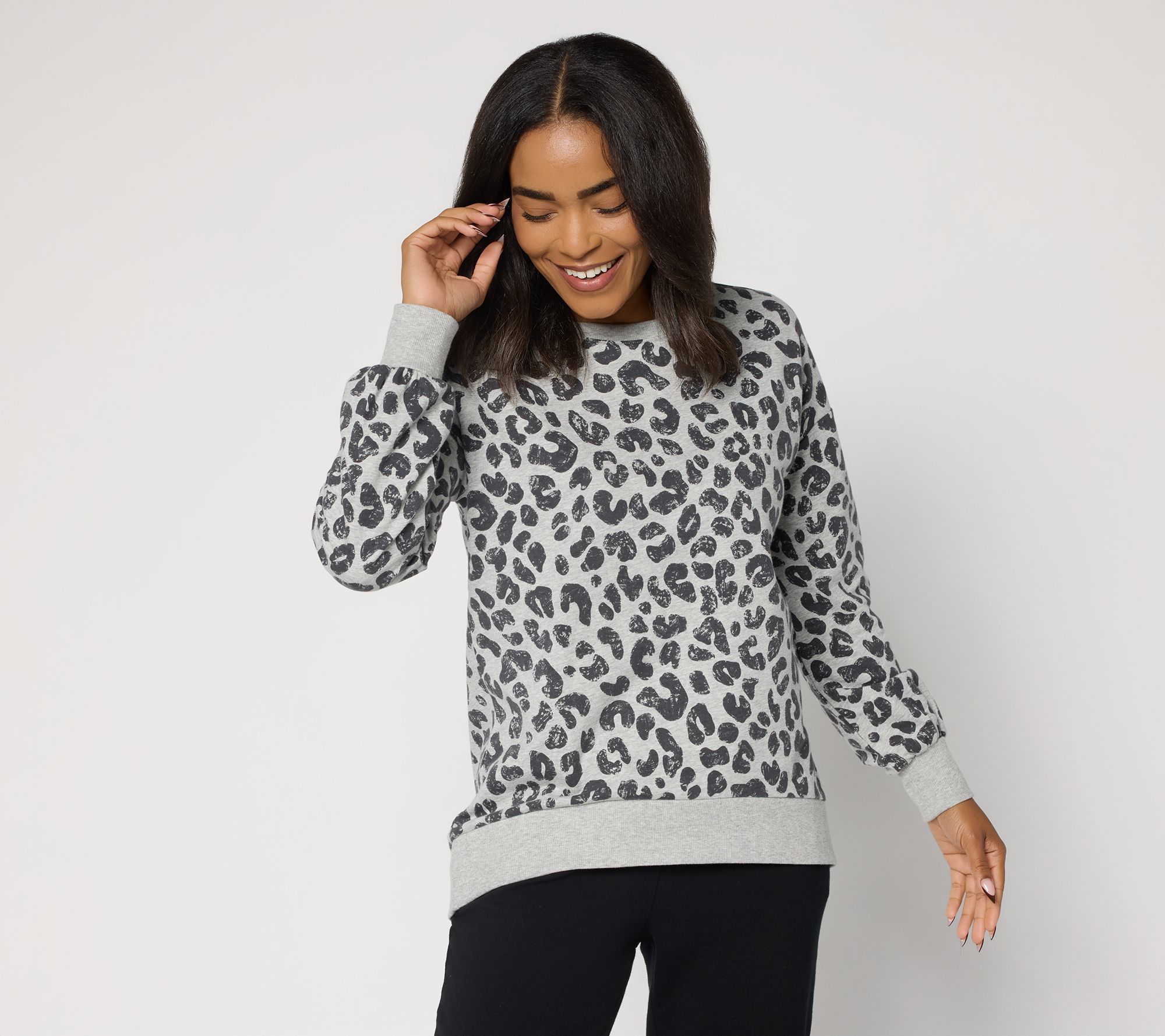 "As Is" Belle by Kim Gravel French Terry Roar in Style Animal Top