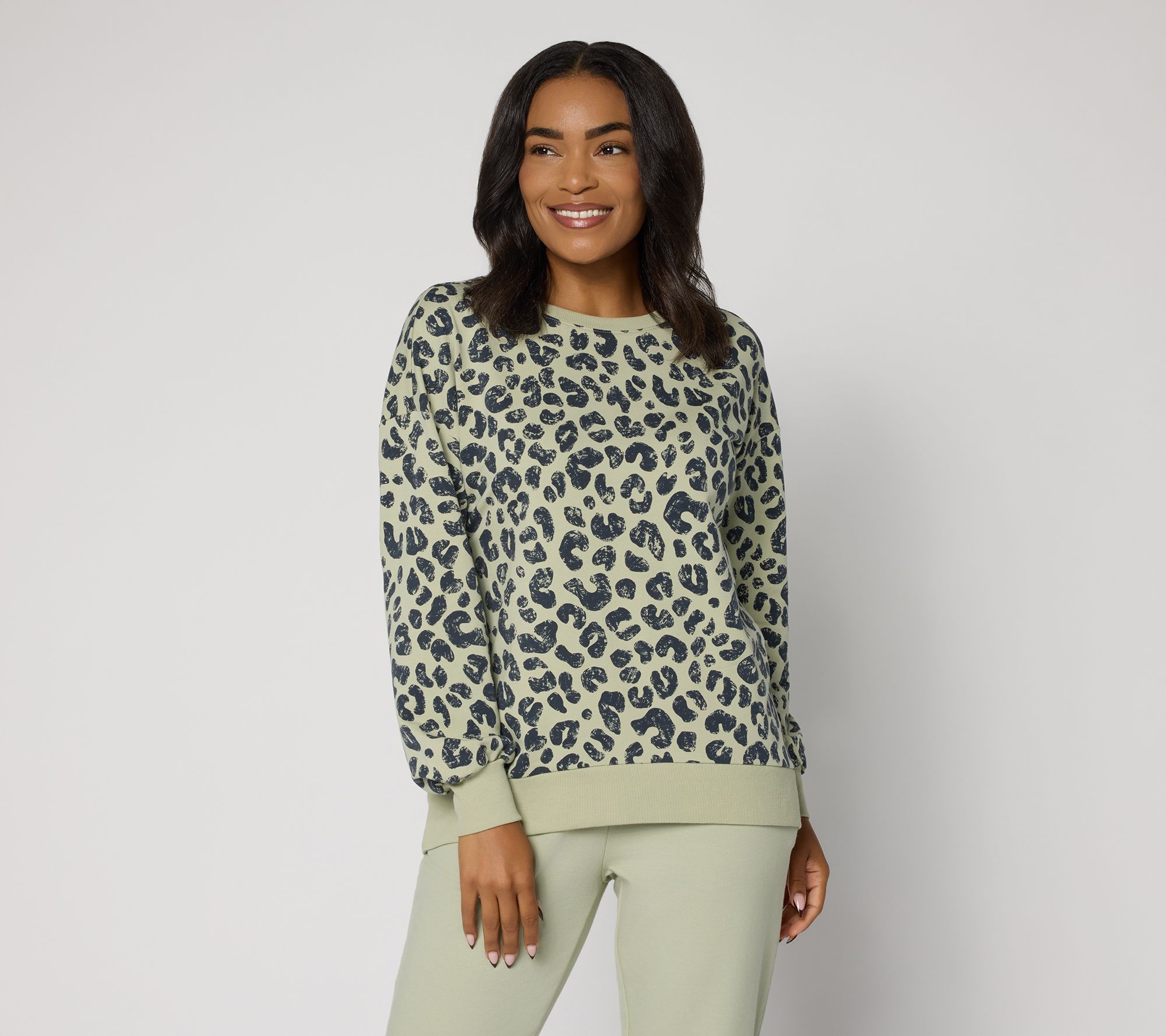 "As Is" Belle by Kim Gravel French Terry Roar in Style Animal Top