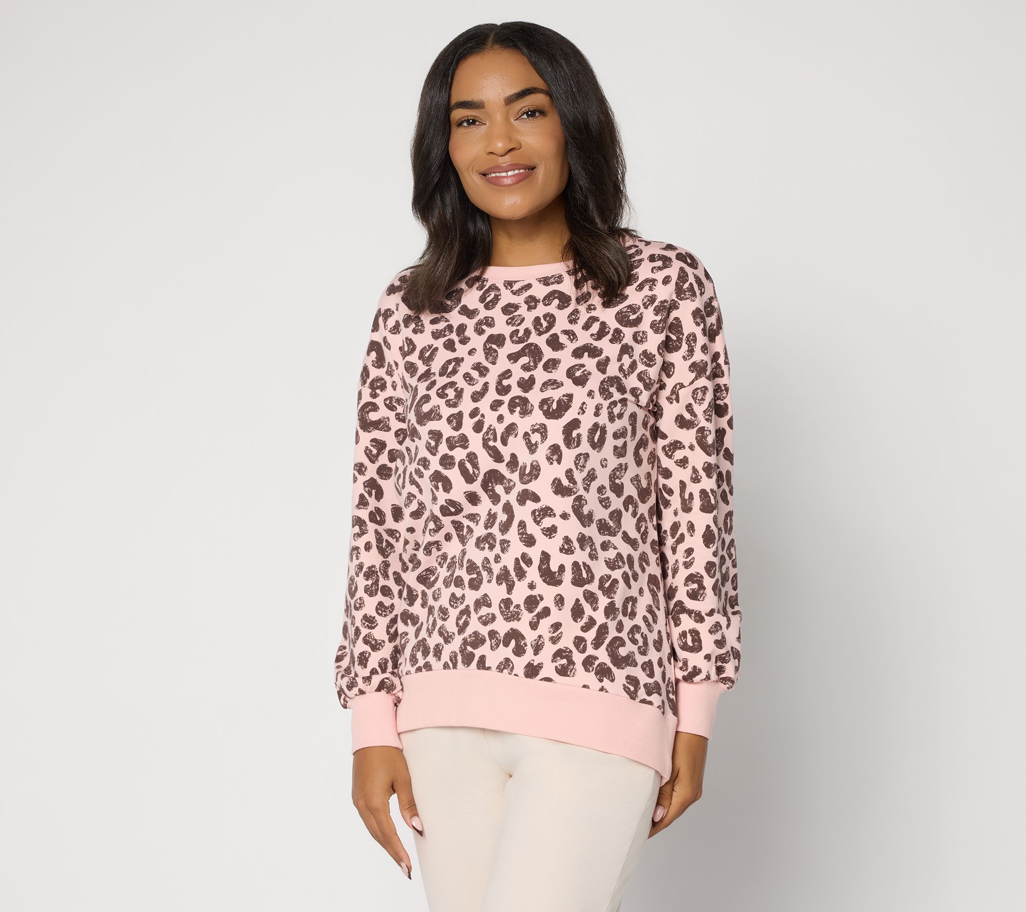 "As Is" Belle by Kim Gravel French Terry Roar in Style Animal Top