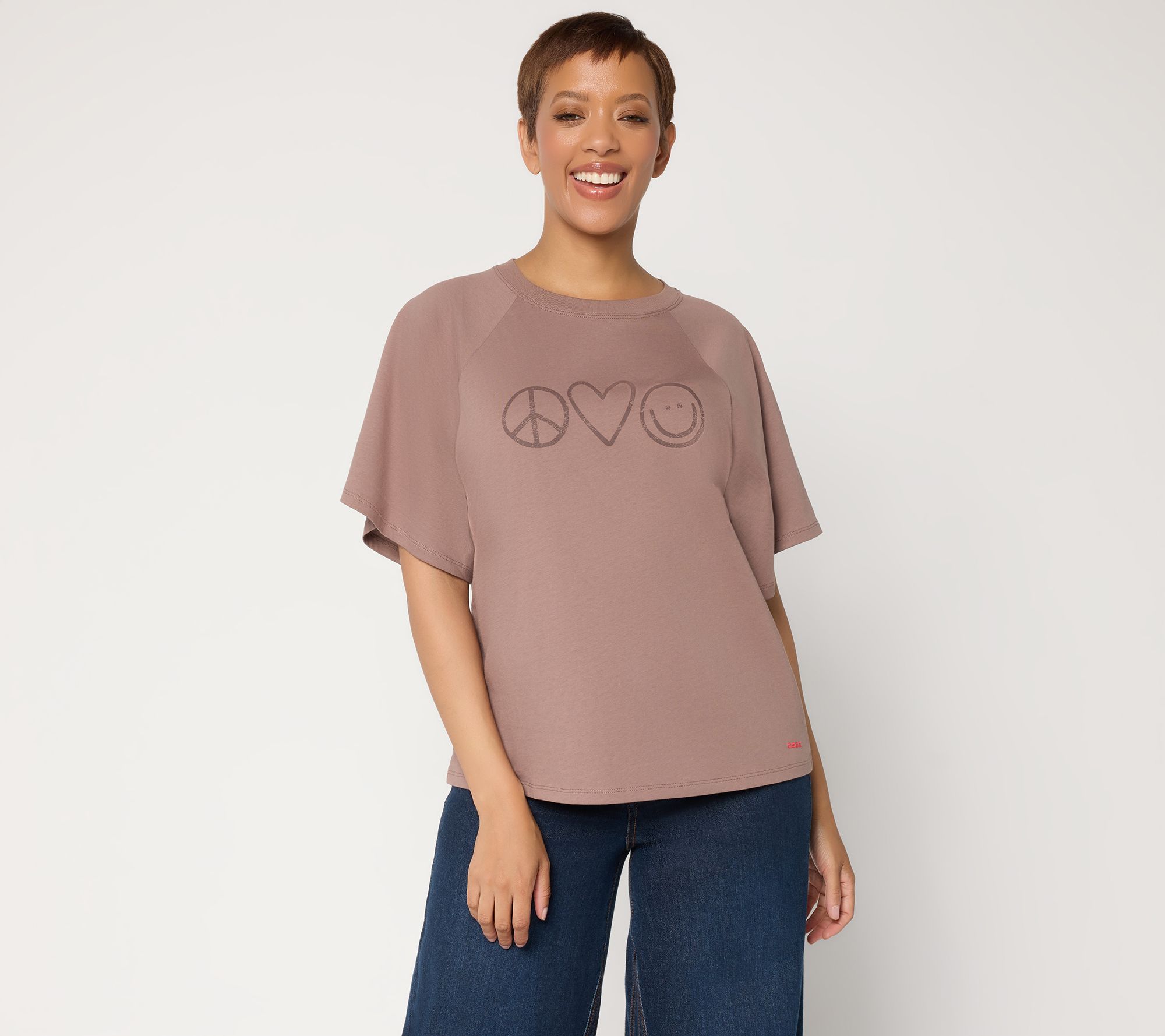 Peace Love World 100% Cotton Graphic Tee