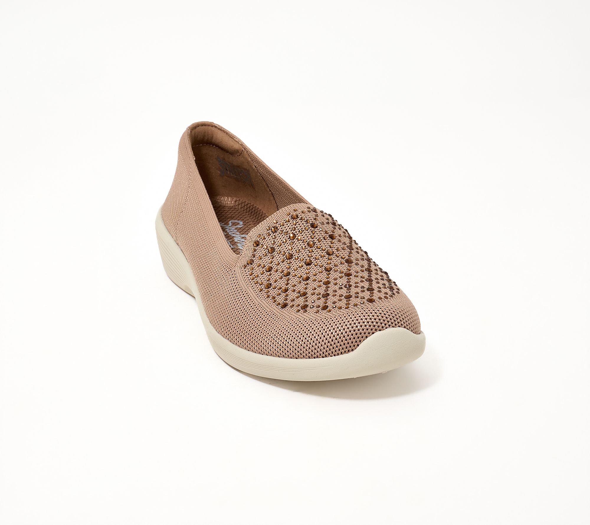  Skechers Textured Sparkle Knit Loafers - Moonlit Ray