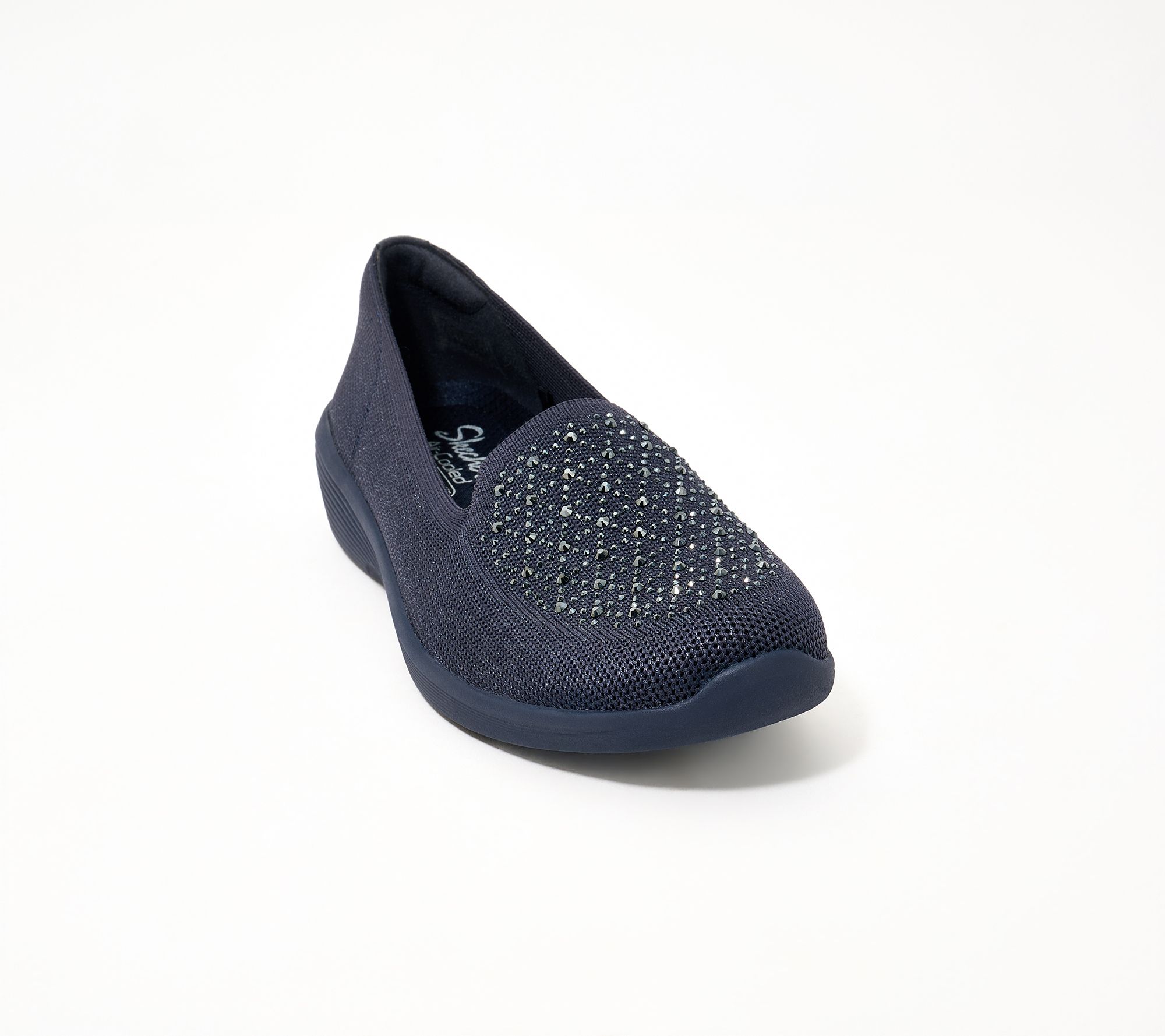 Skechers Textured Sparkle Knit Loafers - Moonlit Ray