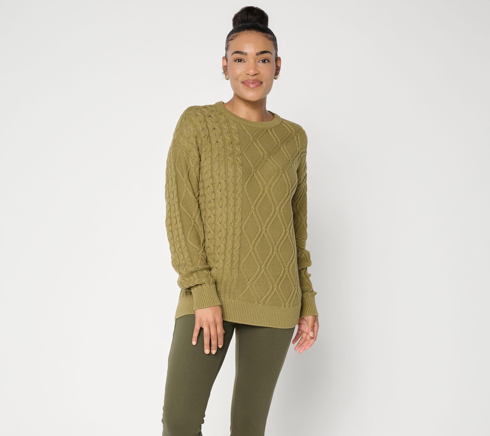 Belle by Kim Gravel Pumpkin Pickin' Cable Sweater