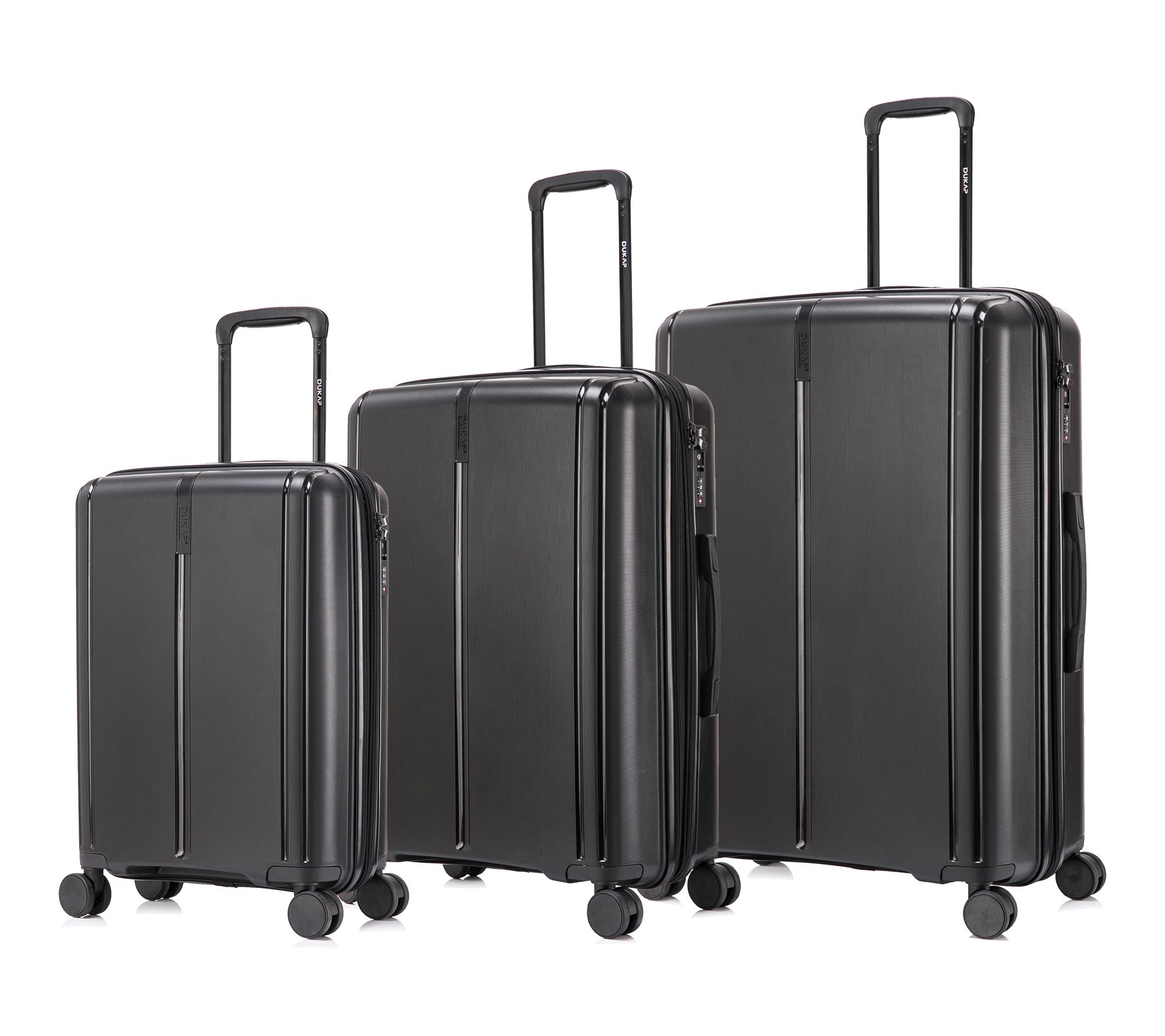 DUKAP Airley Lightweight Hardside Spinner 3-Piece Luggage Set
