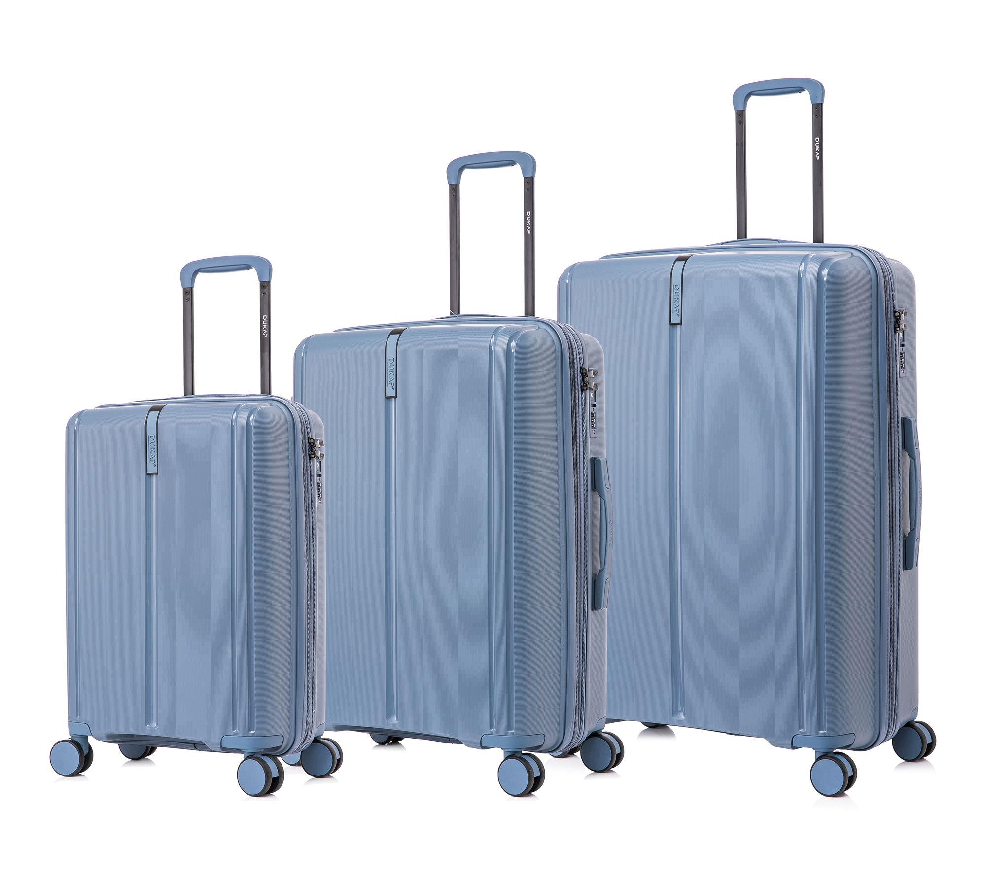 DUKAP Airley Lightweight Hardside Spinner 3-Piece Luggage Set