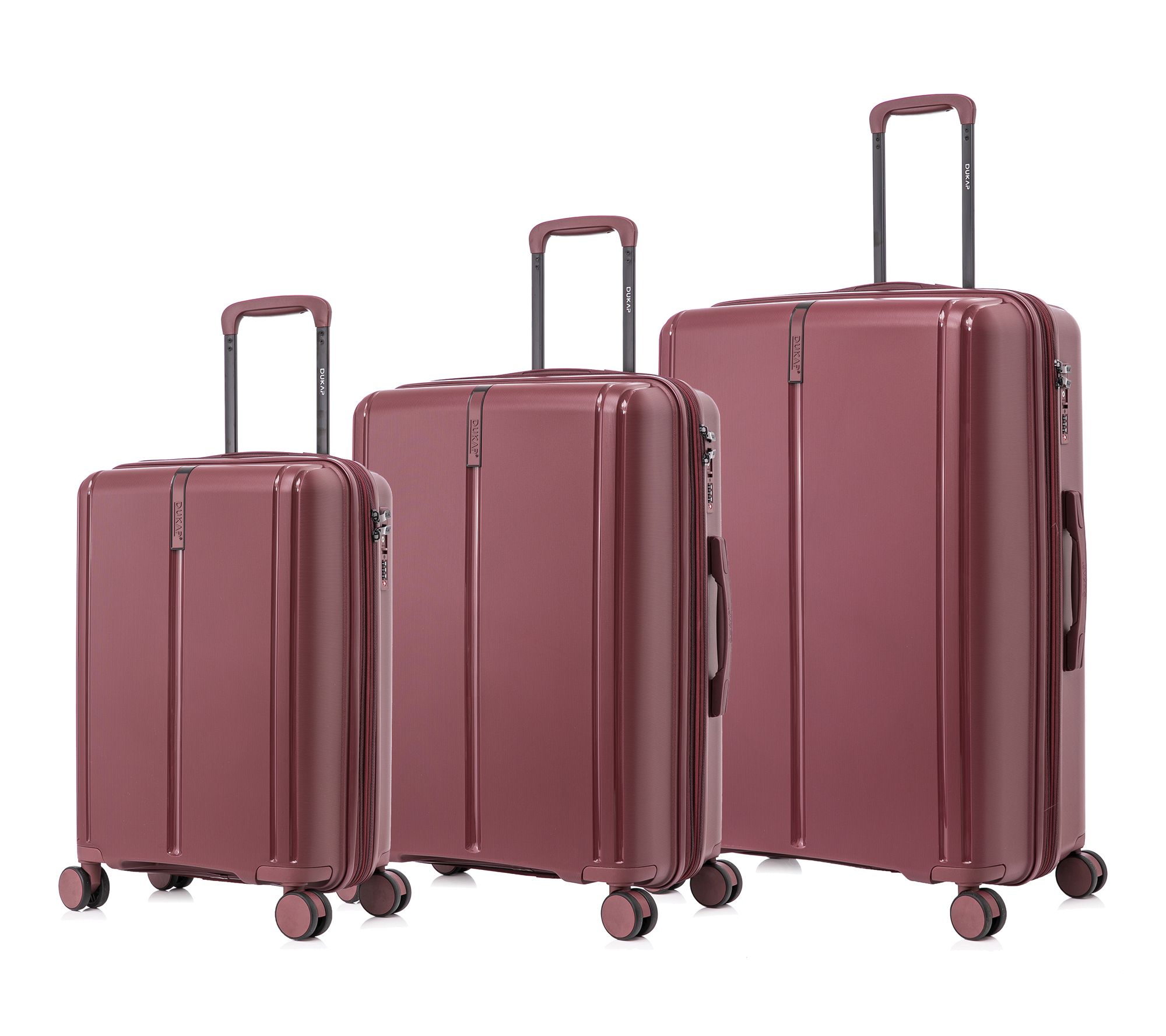 DUKAP Airley Lightweight Hardside Spinner 3-Piece Luggage Set