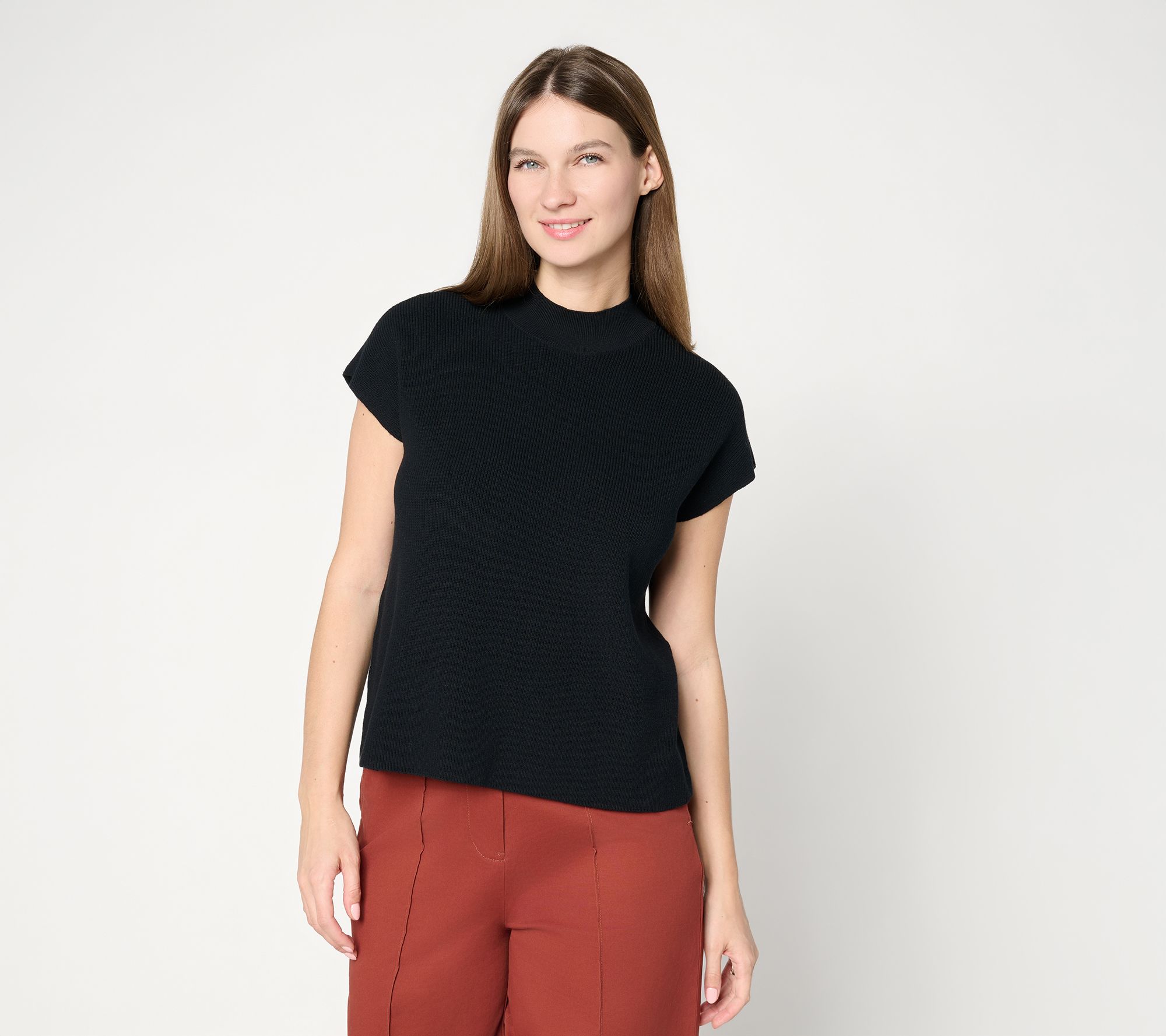 "As Is" Carla Rockmore Collection Yarn Seasonless Mock Dolman Sweater