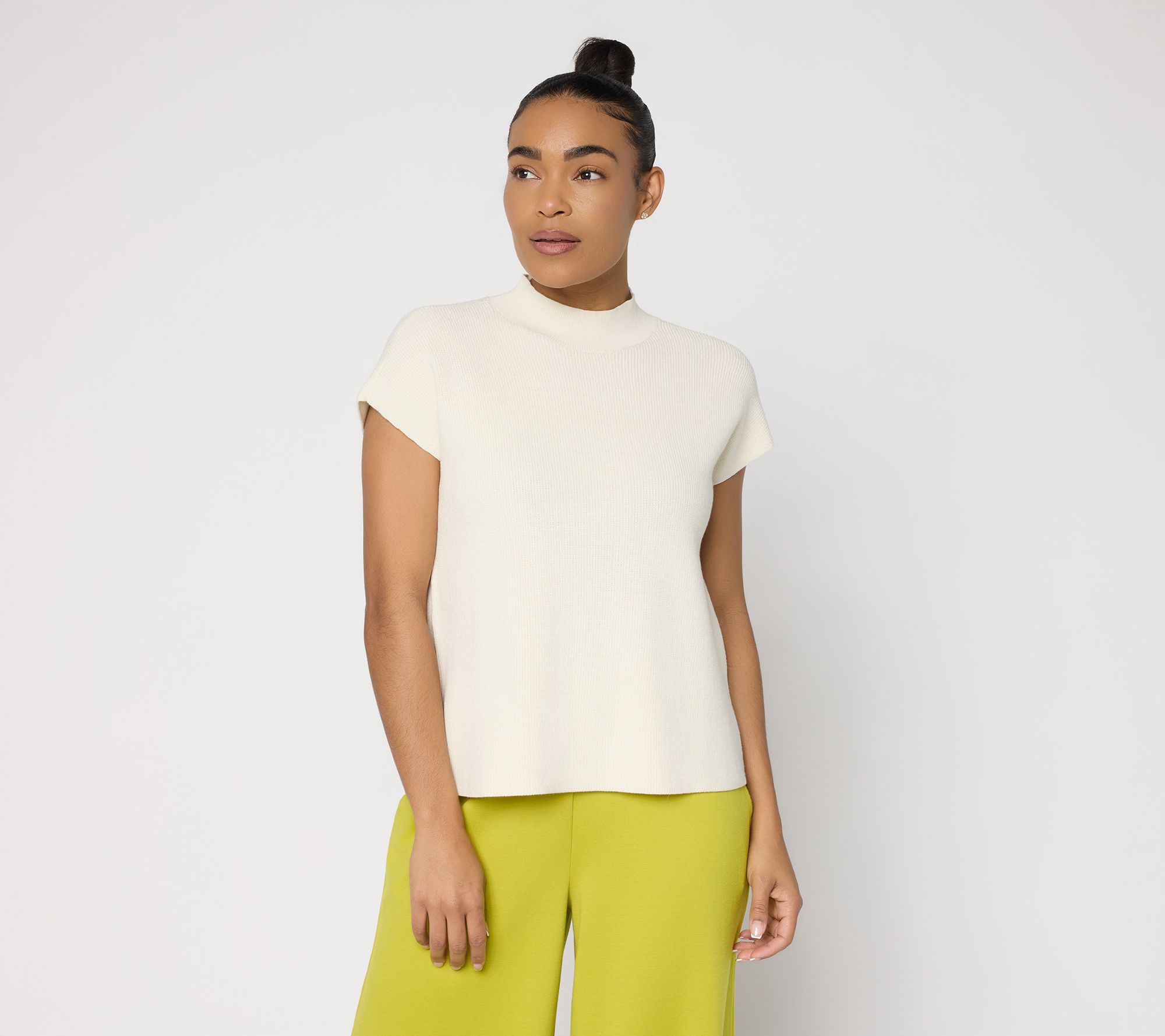 "As Is" Carla Rockmore Collection Yarn Seasonless Mock Dolman Sweater