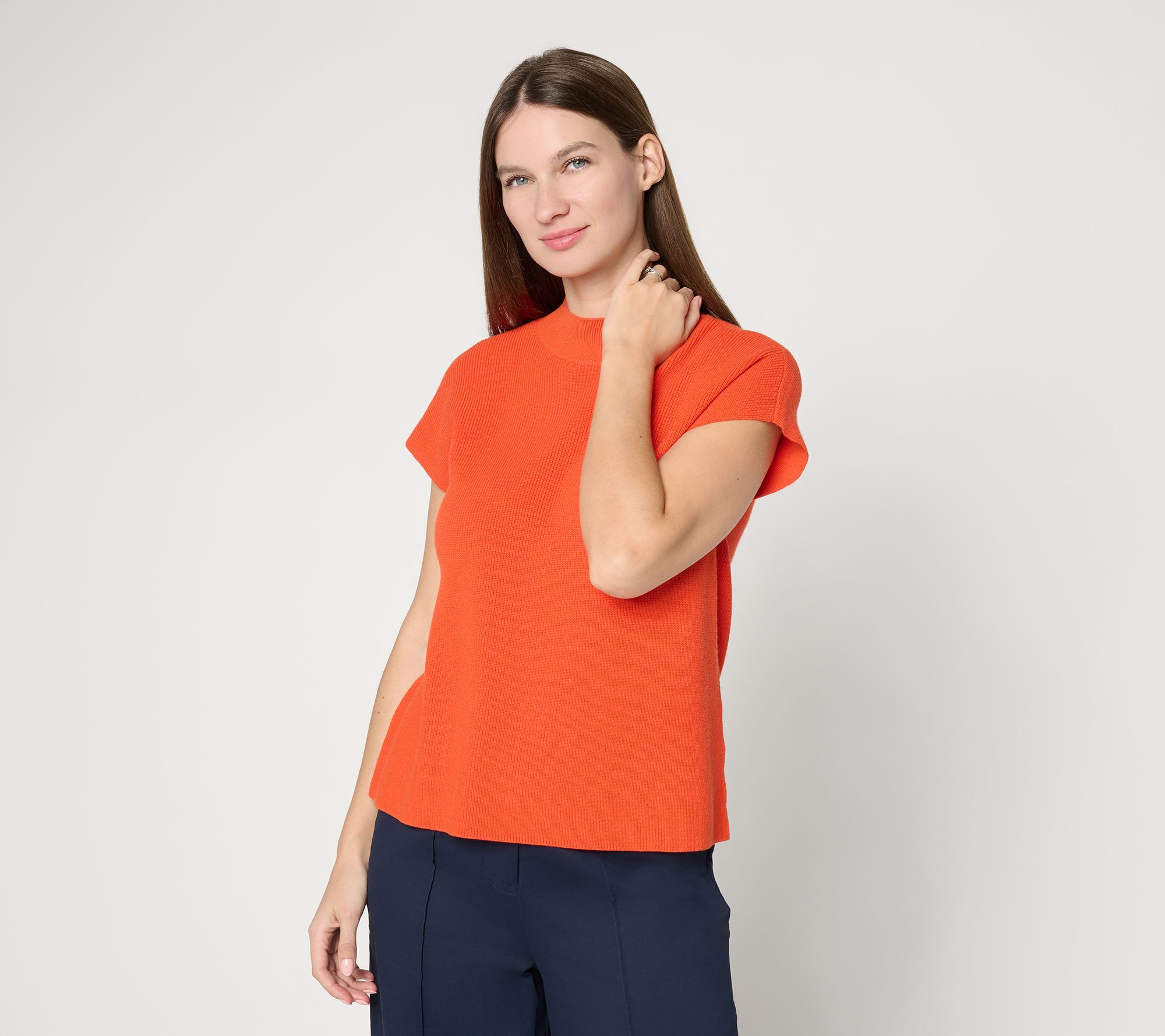 "As Is" Carla Rockmore Collection Yarn Seasonless Mock Dolman Sweater