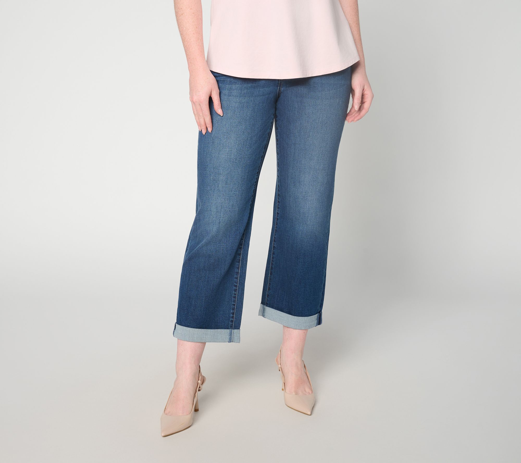 "As Is" NYDJ Tall Cool Embrace Bailey Relaxed Crop Jeans