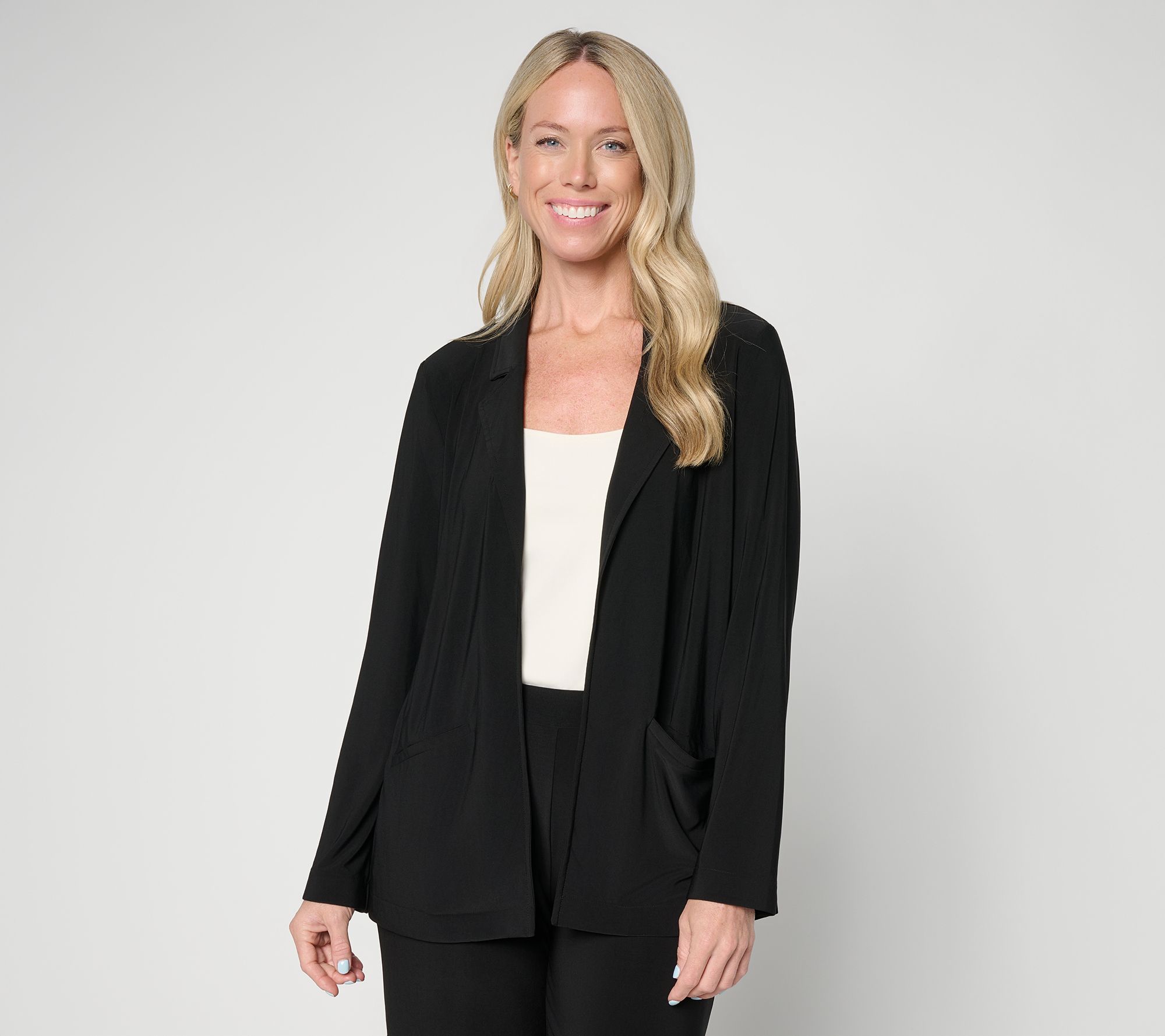Women with Control Regular La Roma Jersey Open Front Blazer