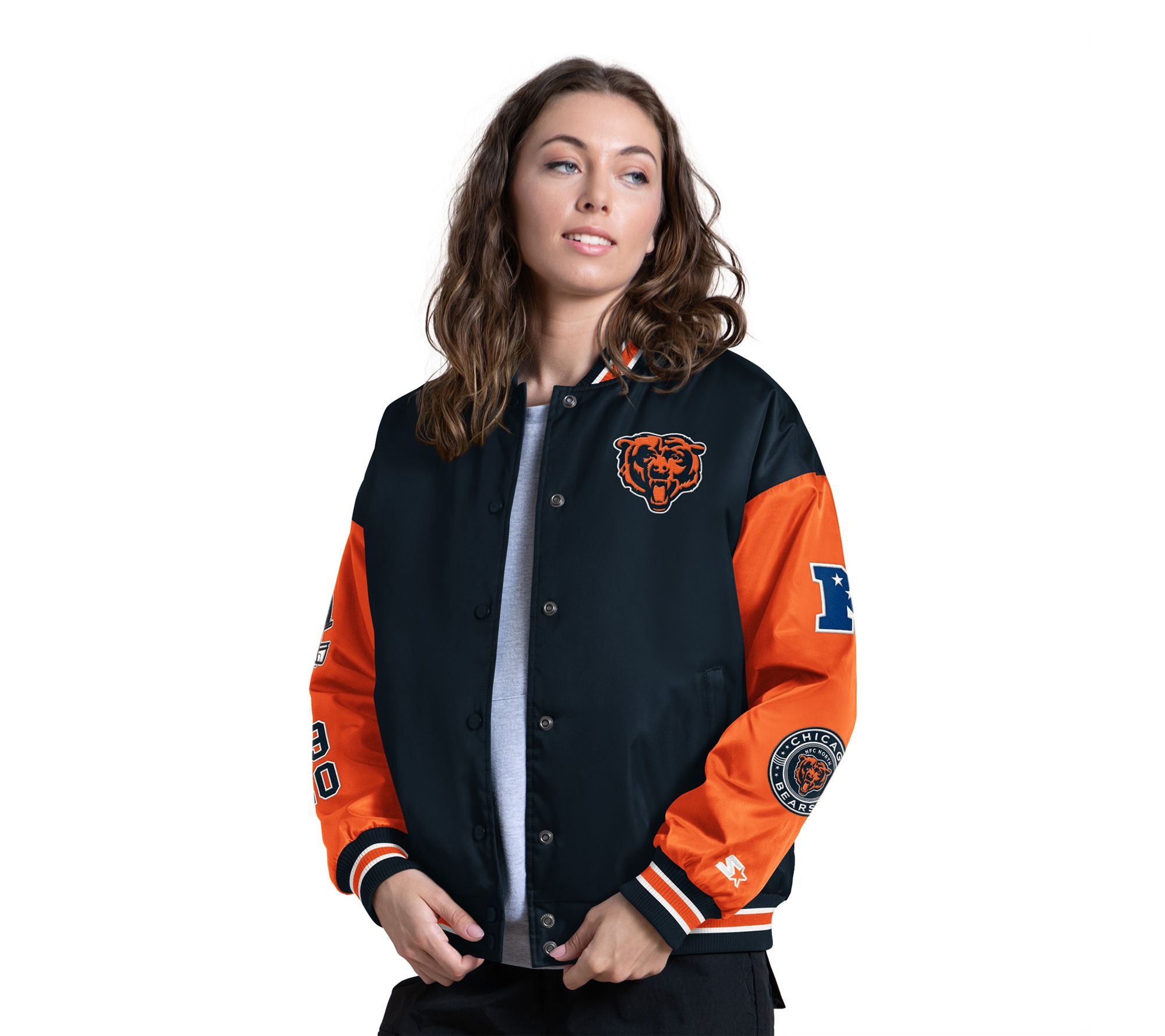 NFL Officially Licensed Starter Women's Satin Varsity Jacket