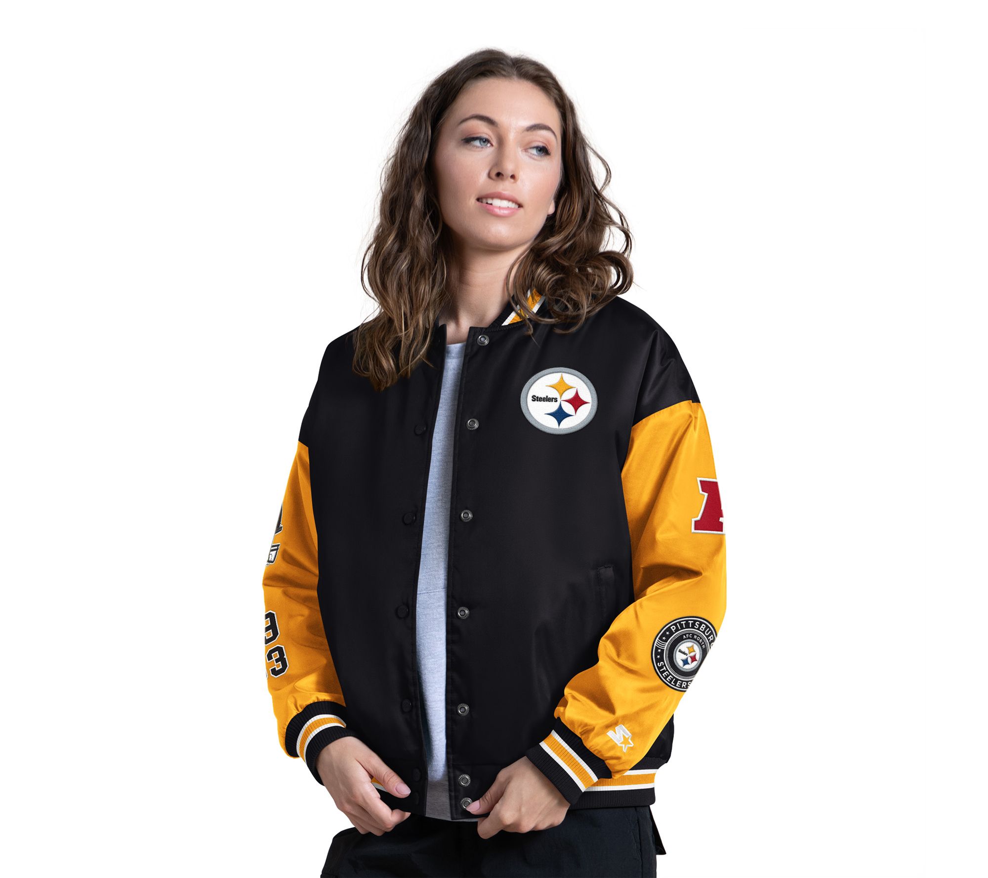 NFL Officially Licensed Starter Women's Satin Varsity Jacket
