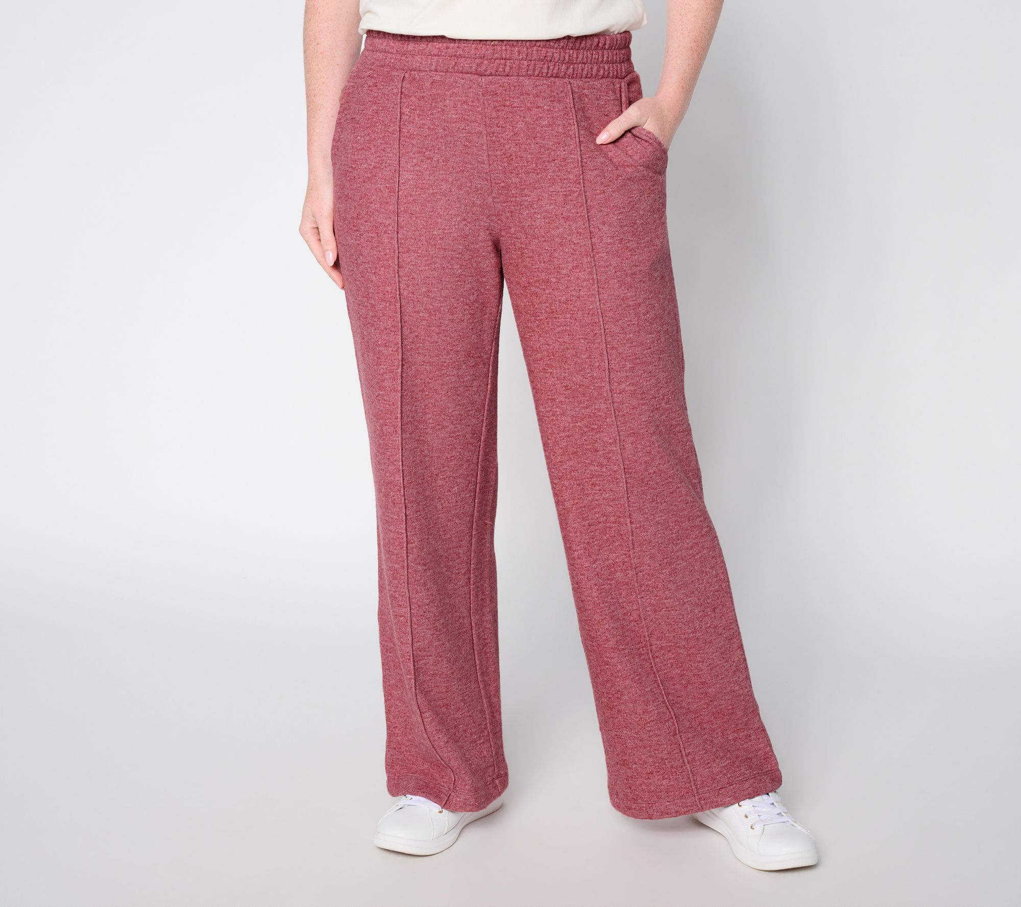 AnyBody Regular Double Knit Wide Leg Pant