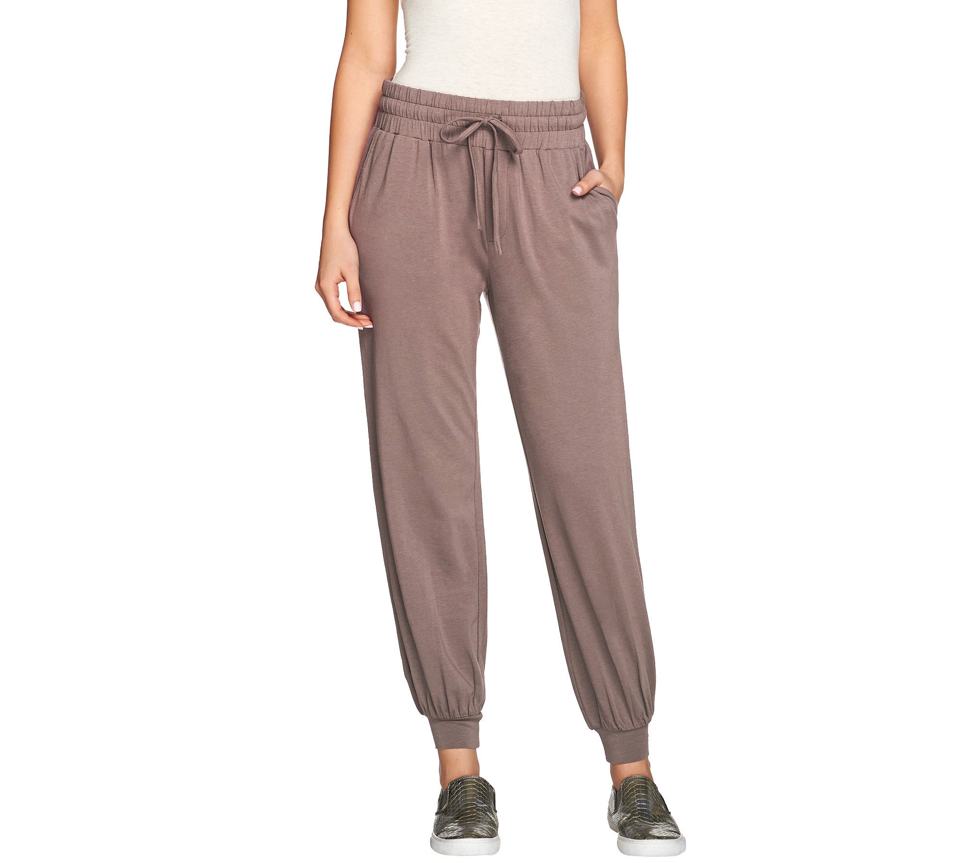 AnyBody Regular Cozy Knit Jogger Pants QVC