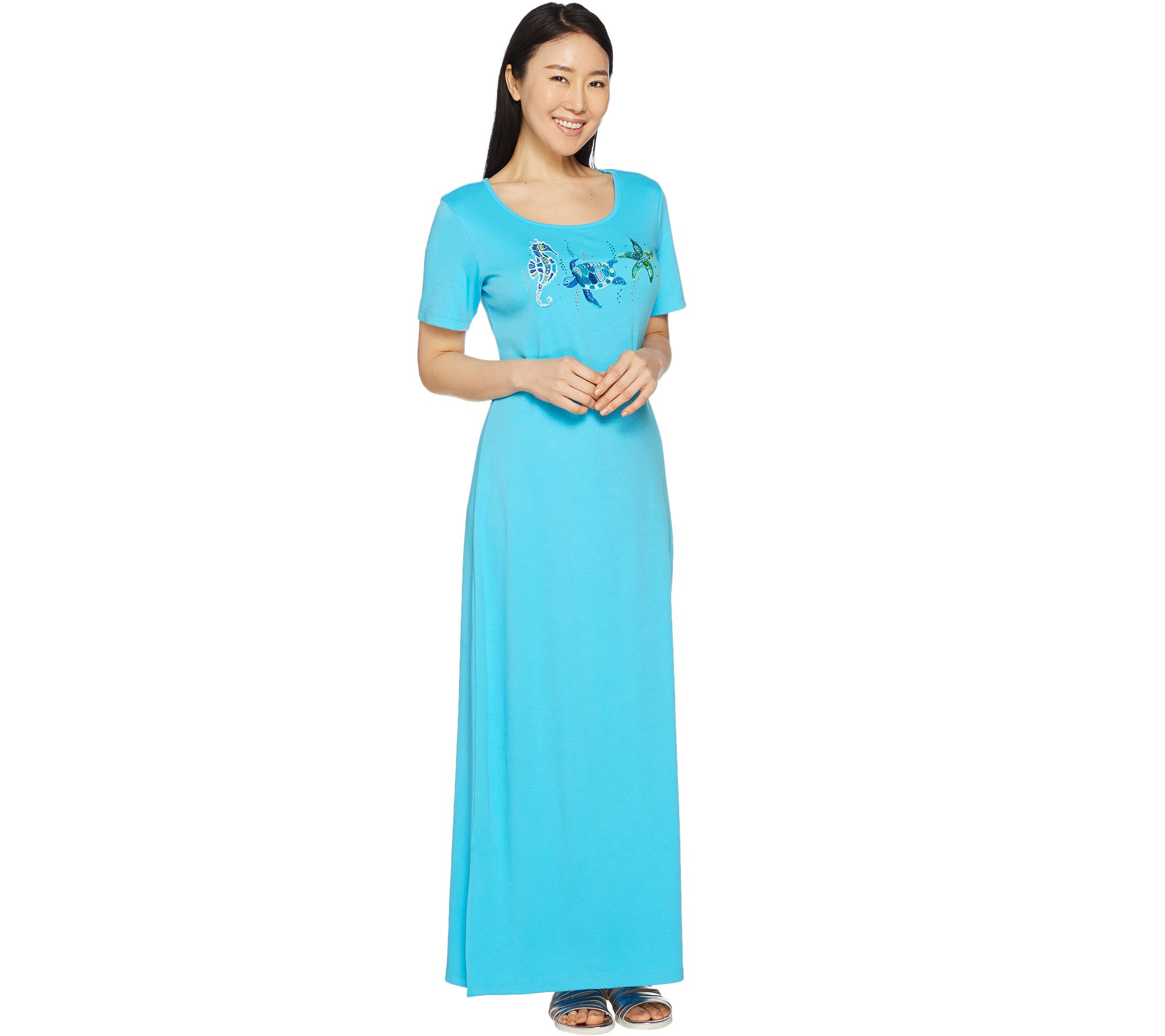 qvc maxi dresses with sleeves