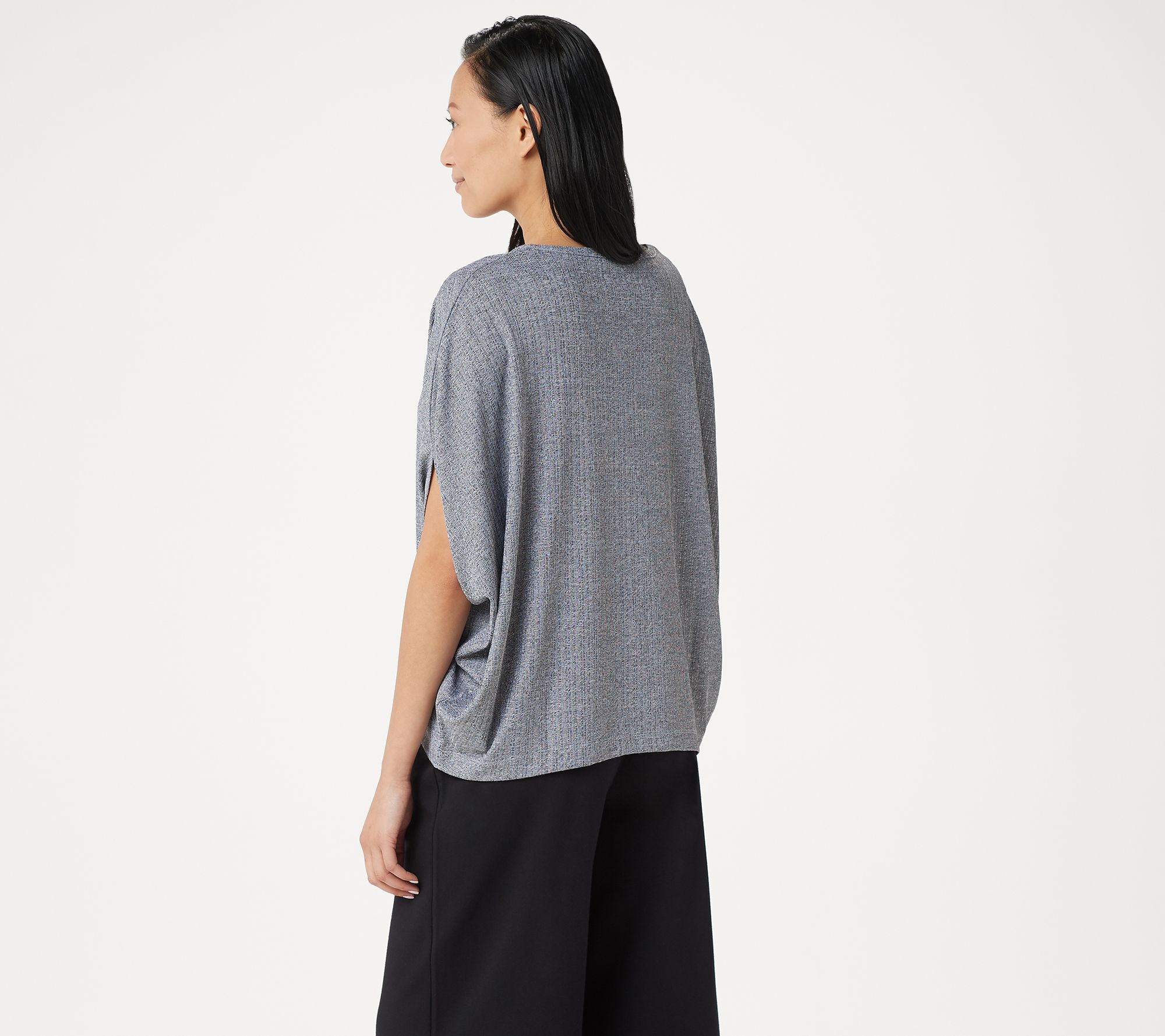 Lisa Rinna Collection Round-Neck Batwing Top - QVC.com