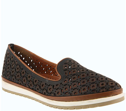 Spring Step Leather Slip-On Loafers - Tulisa