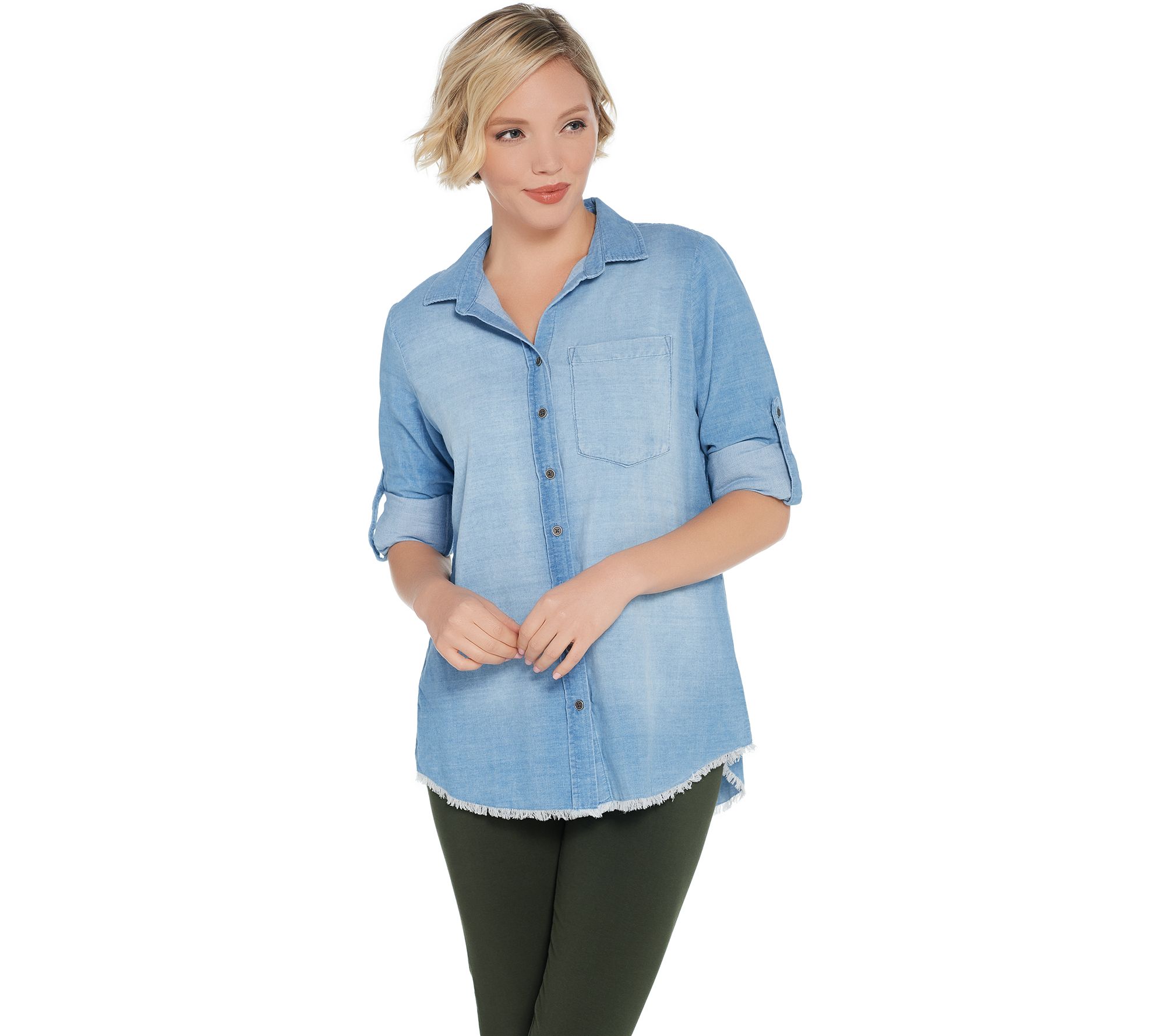 qvc side stitch shirts