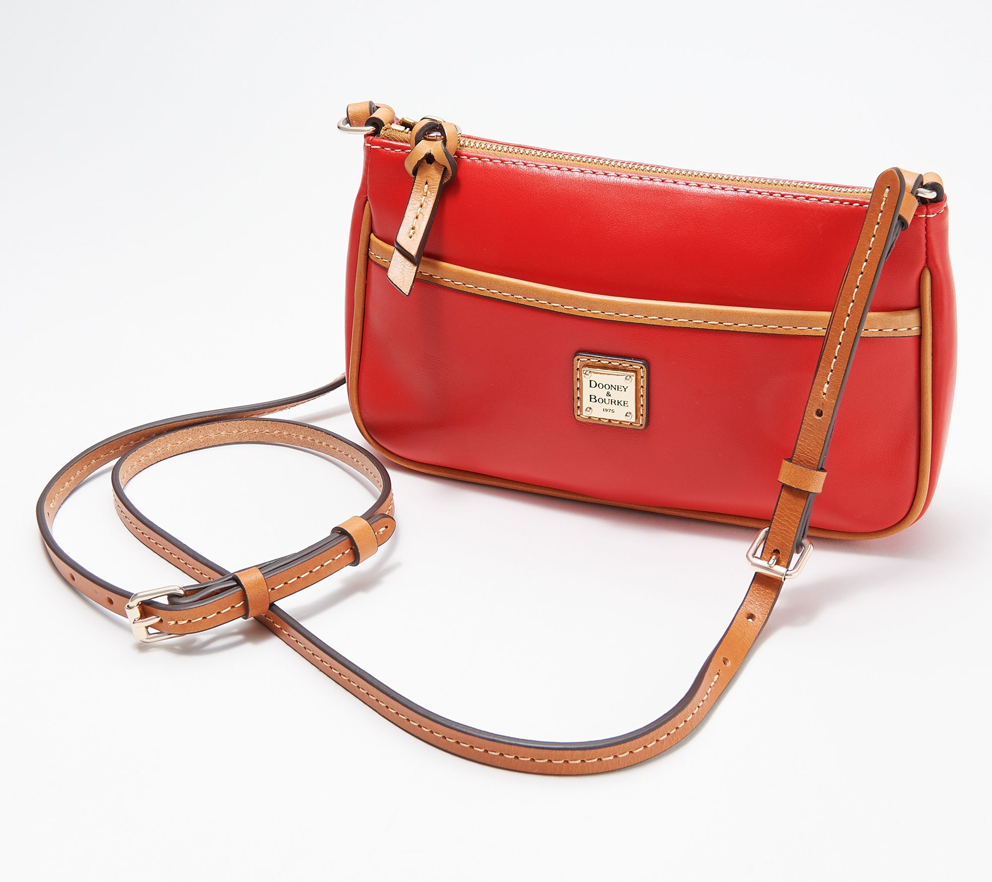 Dooney & Bourke Smooth Leather Lola Pouchette Crossbody on QVC 