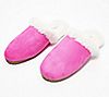 Isaac Mizrahi Live! Microsuede Classic Slipper with Faux Fur