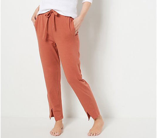 Anybody Petite Cozy Knit Luxe Tapered Ankle Pant with Ruching