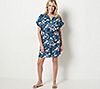 Denim & Co. Beach Ruffle Sleeve Linen Cover-Up Dress, 1 of 4