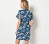 Denim & Co. Beach Ruffle Sleeve Linen Cover-Up Dress, 2 of 4