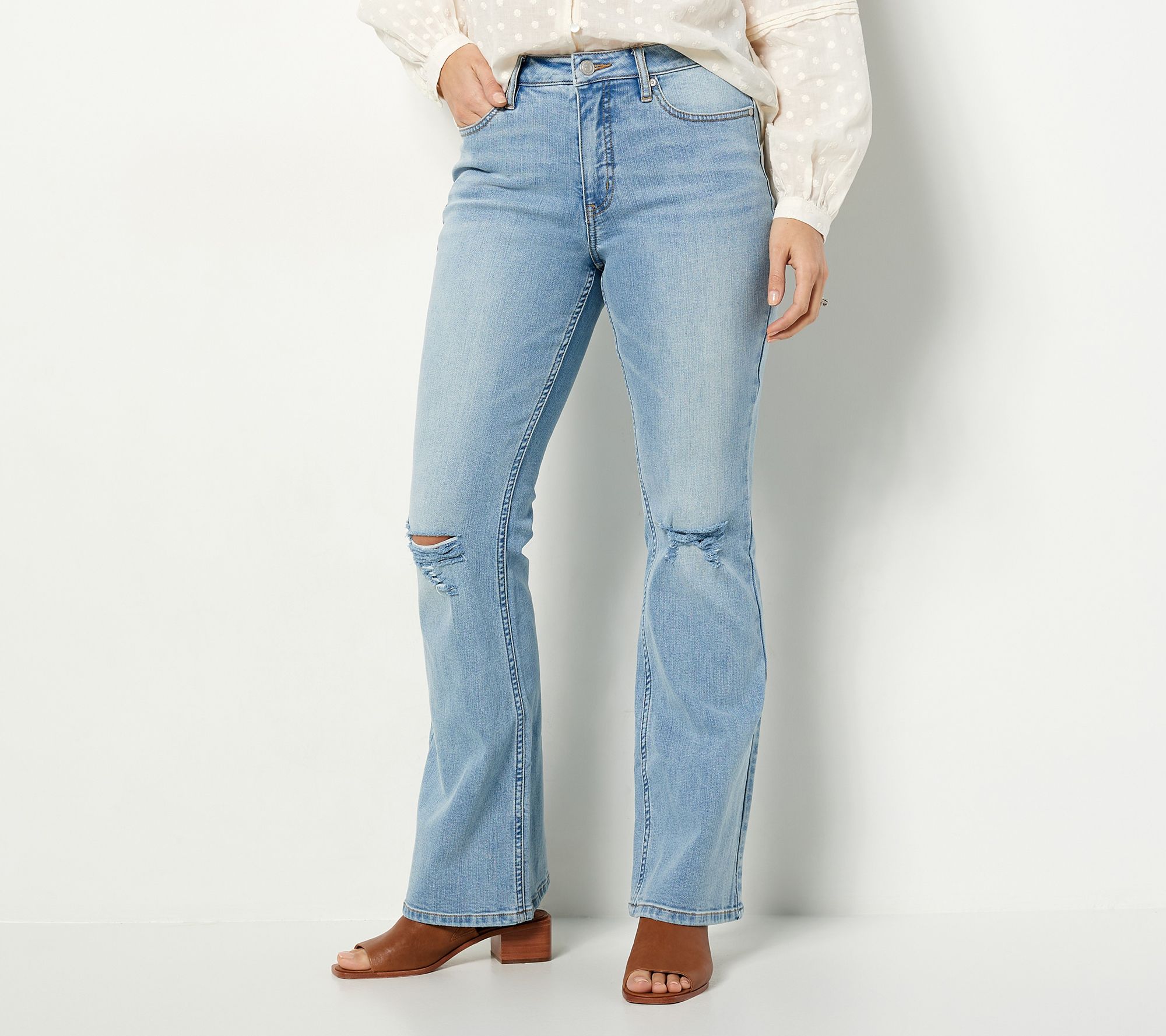 Candace Cameron Bure Petite Pacific Denim Flare Jeans