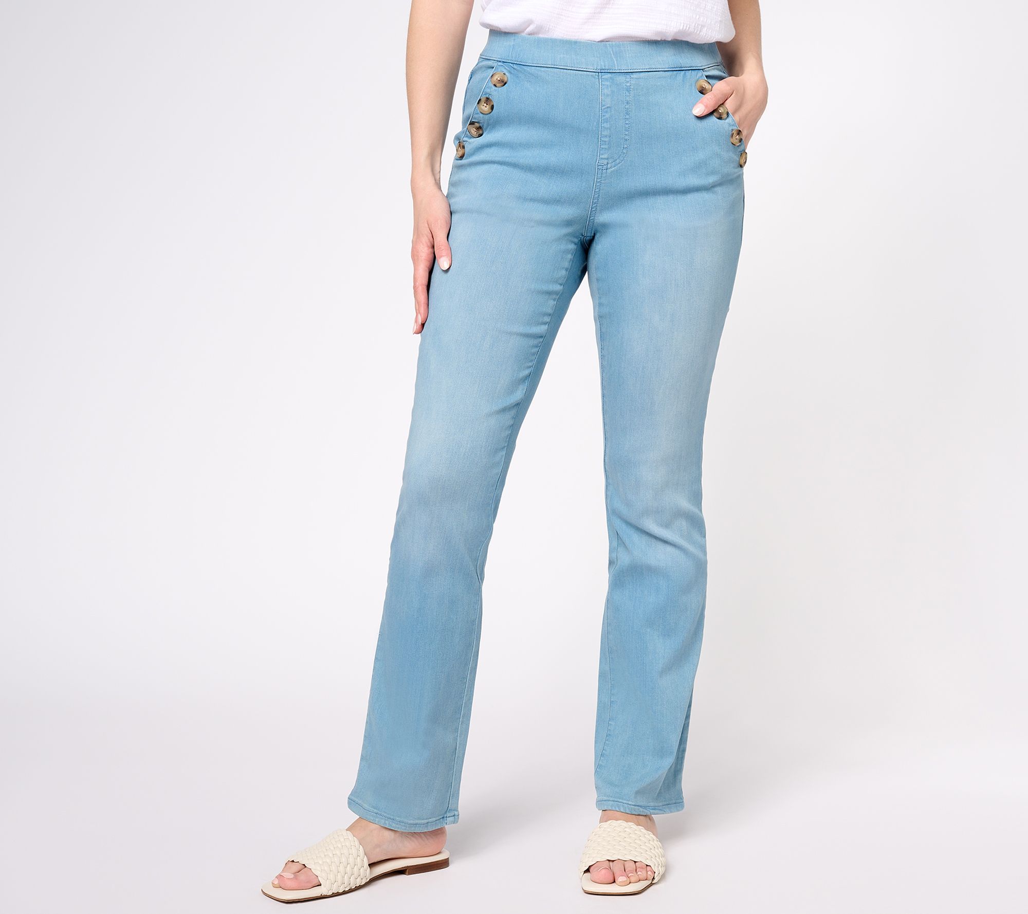 Belle by Kim Gravel Petite TripleLuxe Denim Jeans