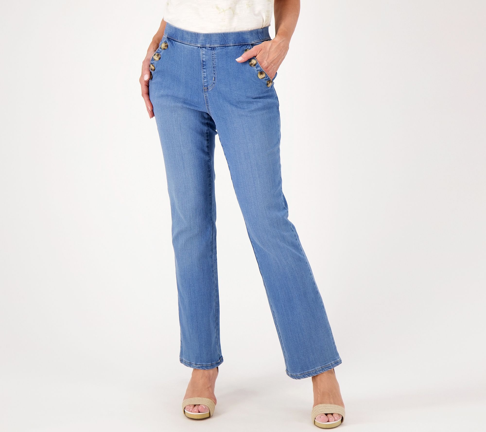 Belle by Kim Gravel Petite TripleLuxe Denim Jeans