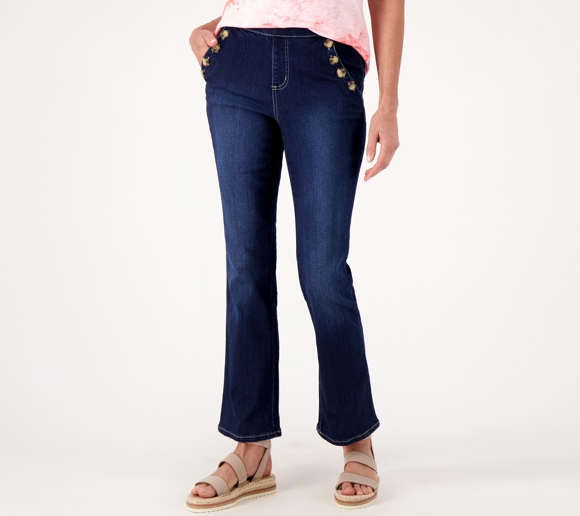 Belle by Kim Gravel Petite TripleLuxe Denim Jeans