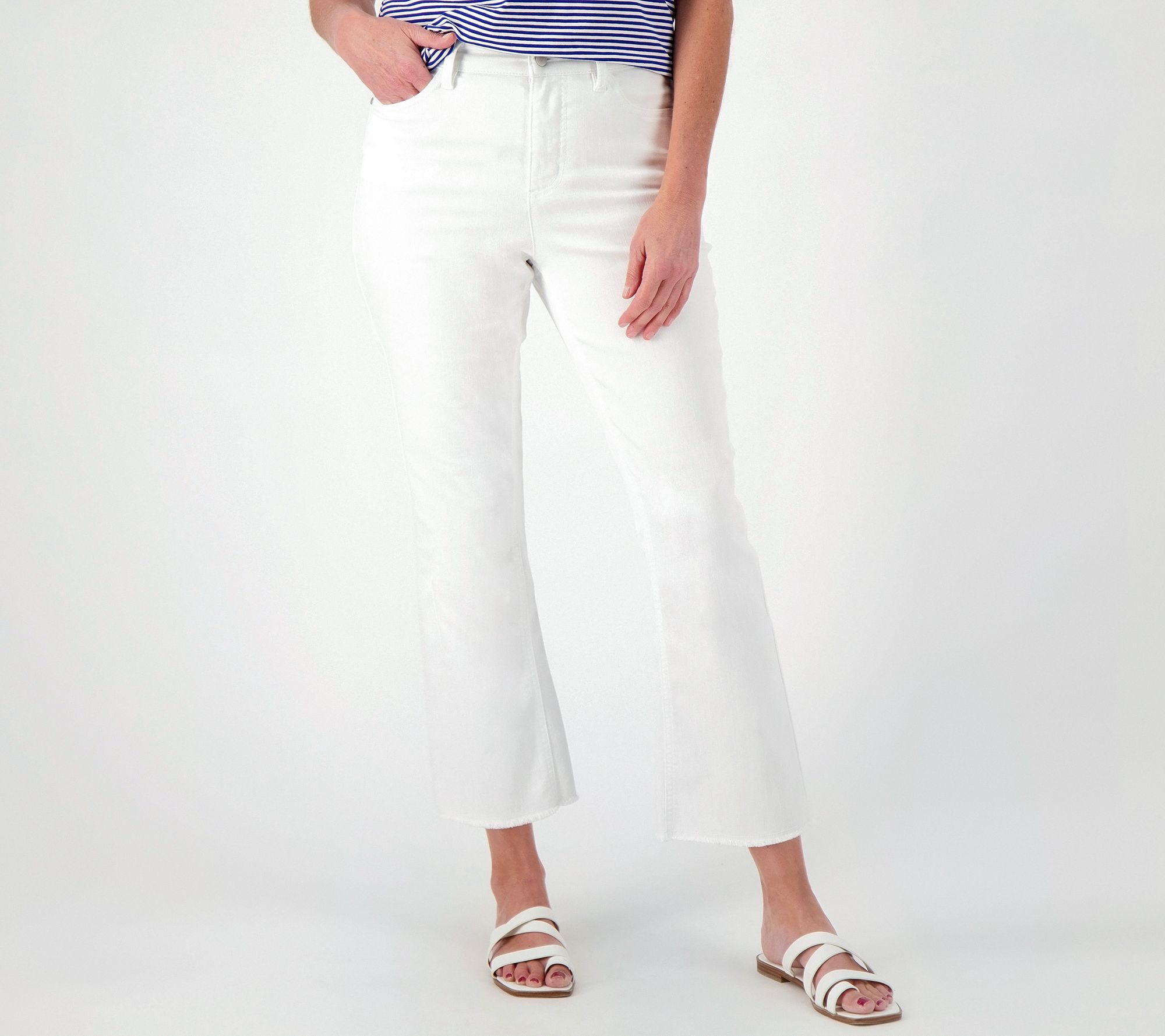 Studio Park x Amy Stran Tall All The Time White Jeans - QVC.com