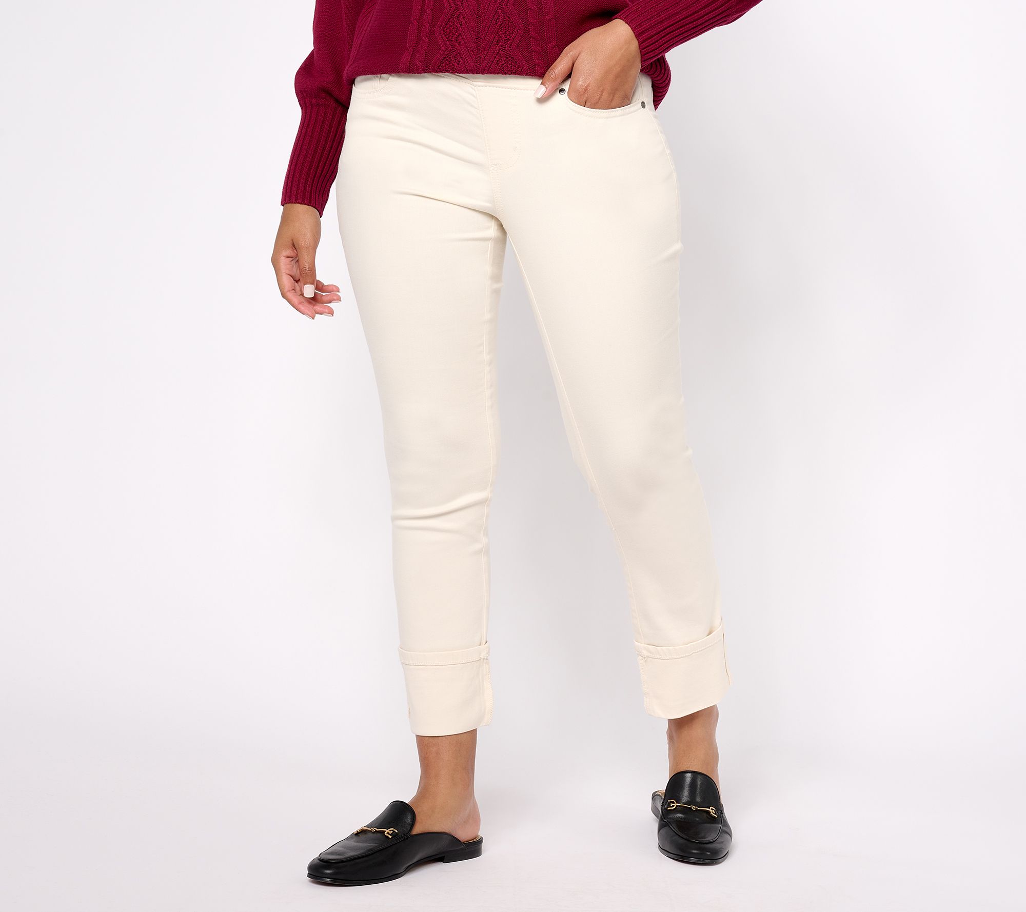 Belle by Kim Gravel Pet TripleLuxe Twill Mega Cuff Ankle Jean