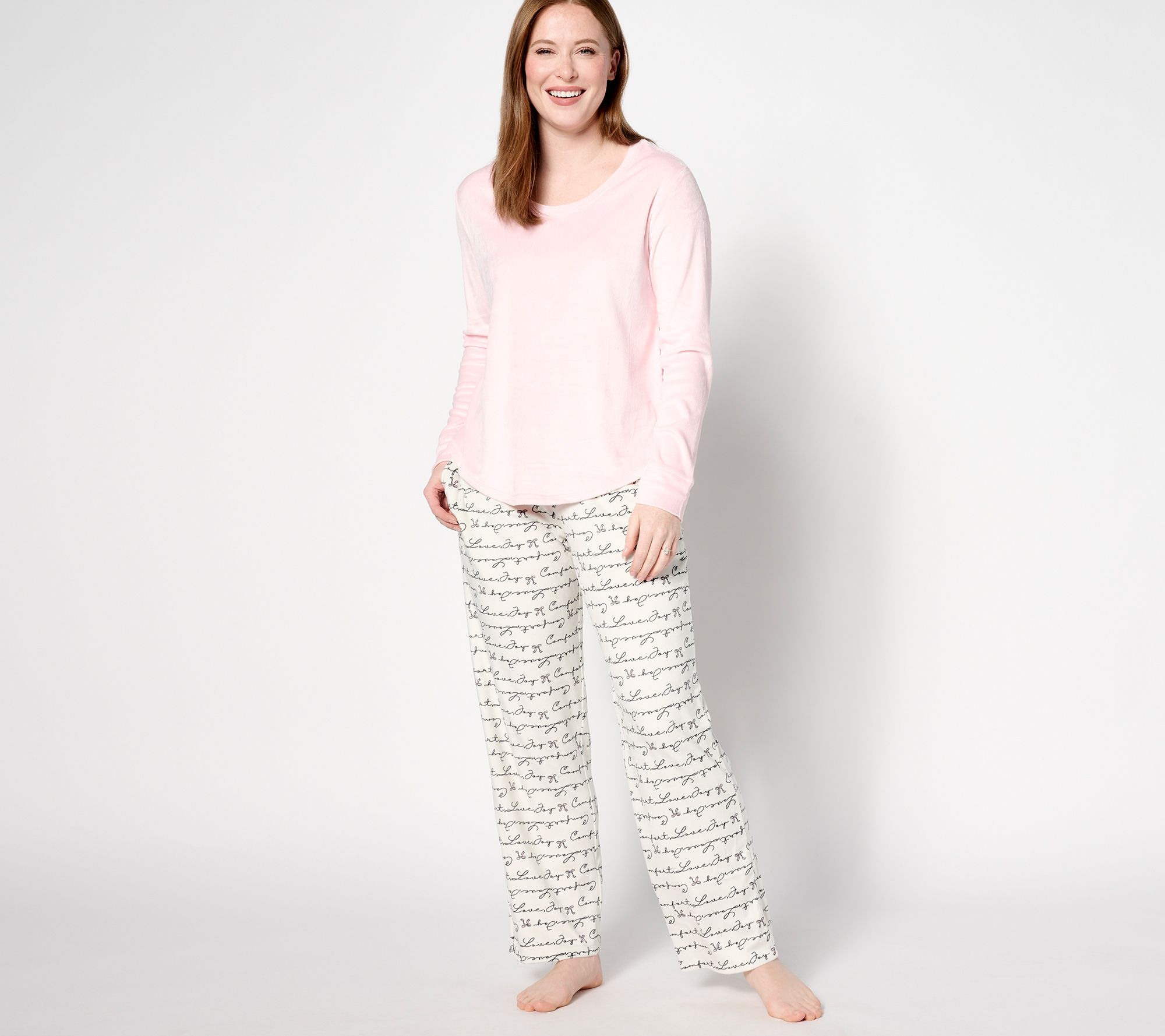 Cuddl Duds Petite Ultra Plush Velvet Fleece Pajama Set 