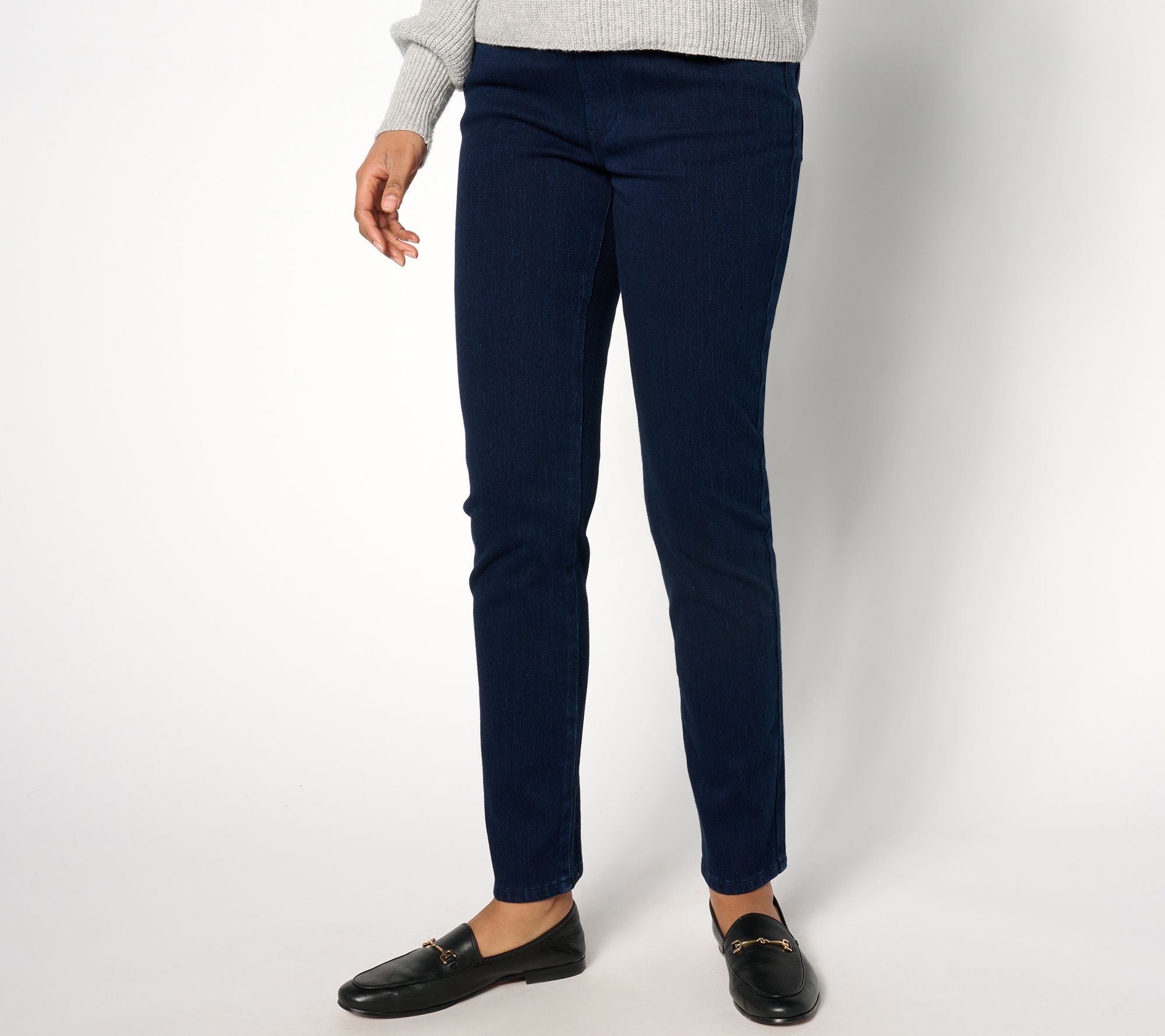 Knit Denim Mid Rise Slim-Leg Jeans - Coldwater Creek