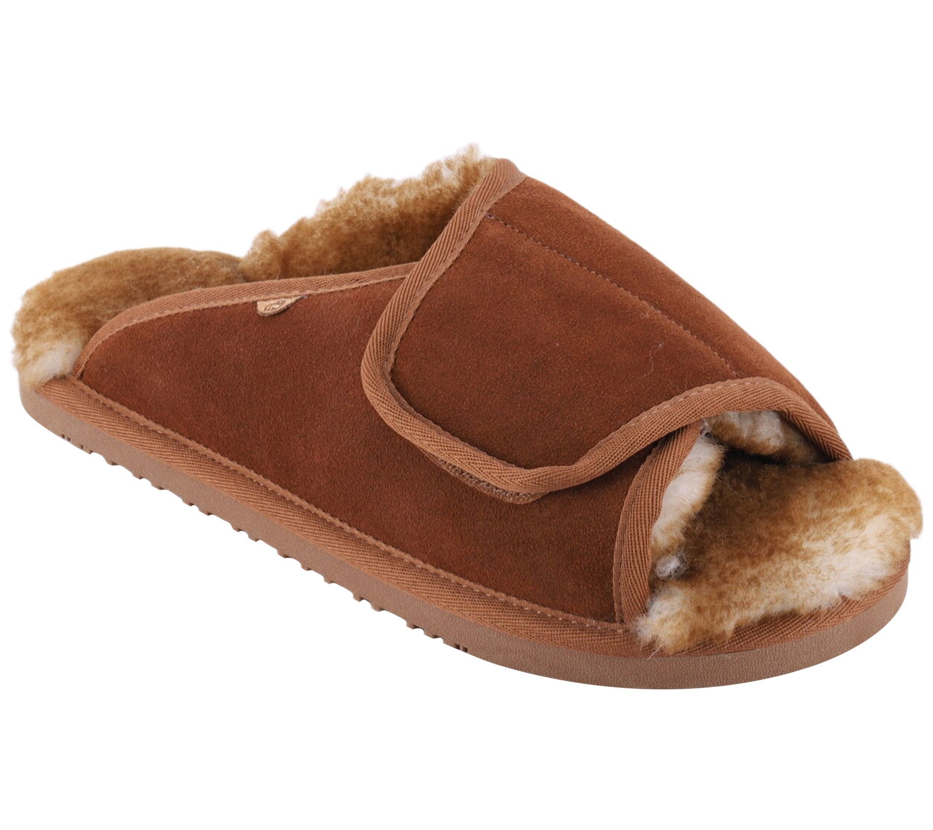 Lamo Men's Suede Adjustable Slippers - Slide Wrap