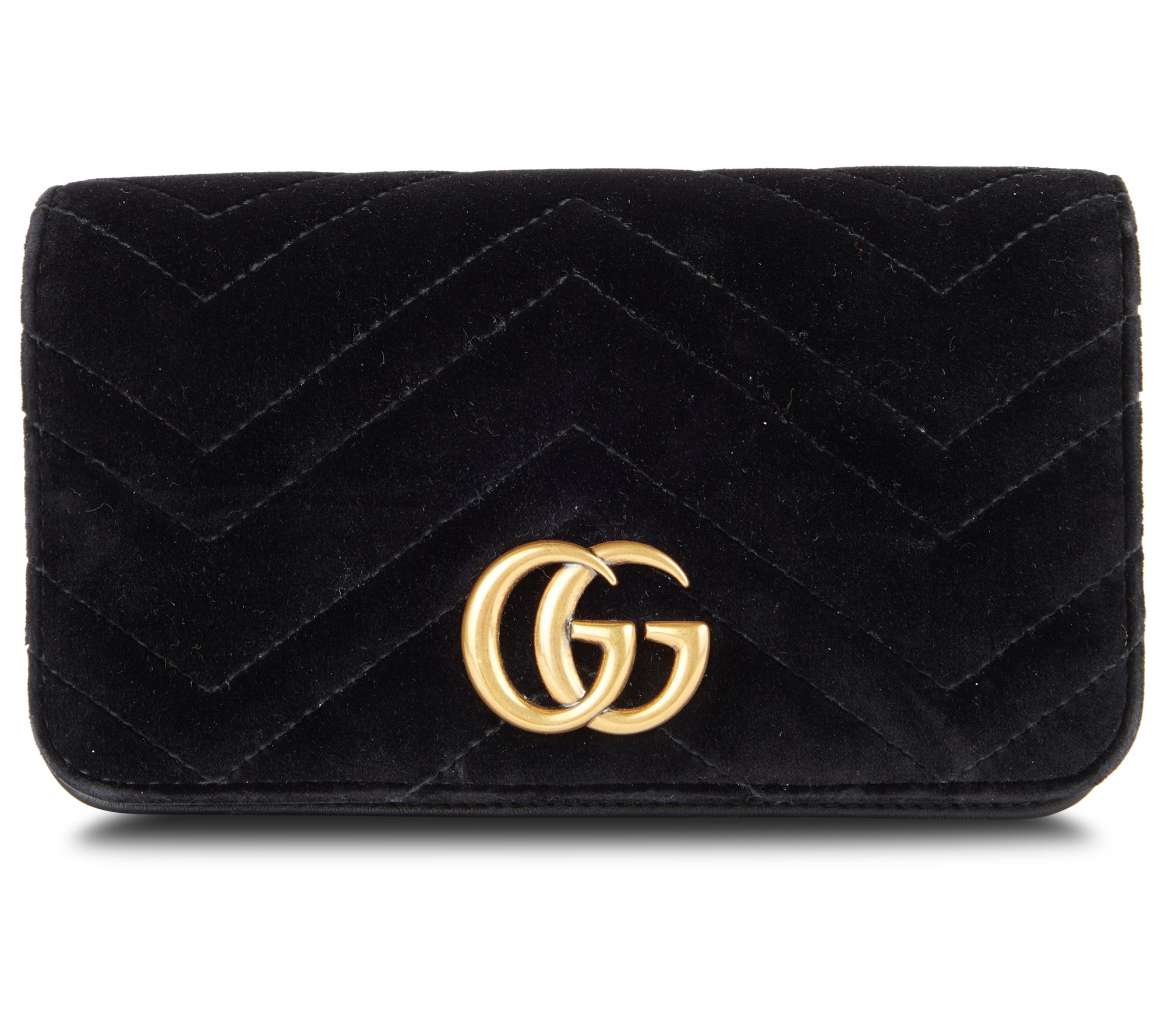 Gucci Women's Large Check Book Style Leather Wallet