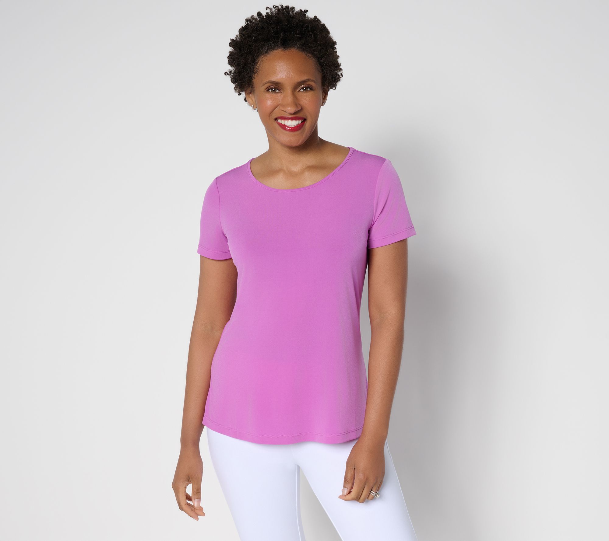 Susan Graver Modern Essentials Liquid Knit A-Line Top