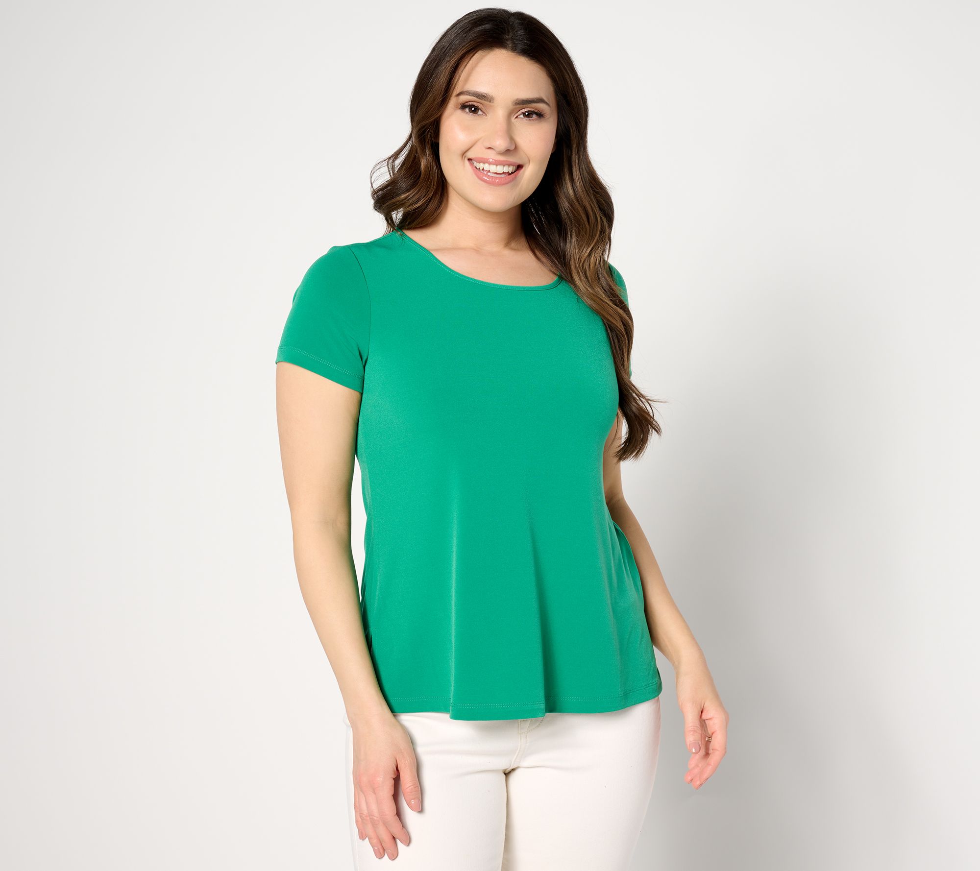 Susan Graver Modern Essentials Liquid Knit A-Line Top