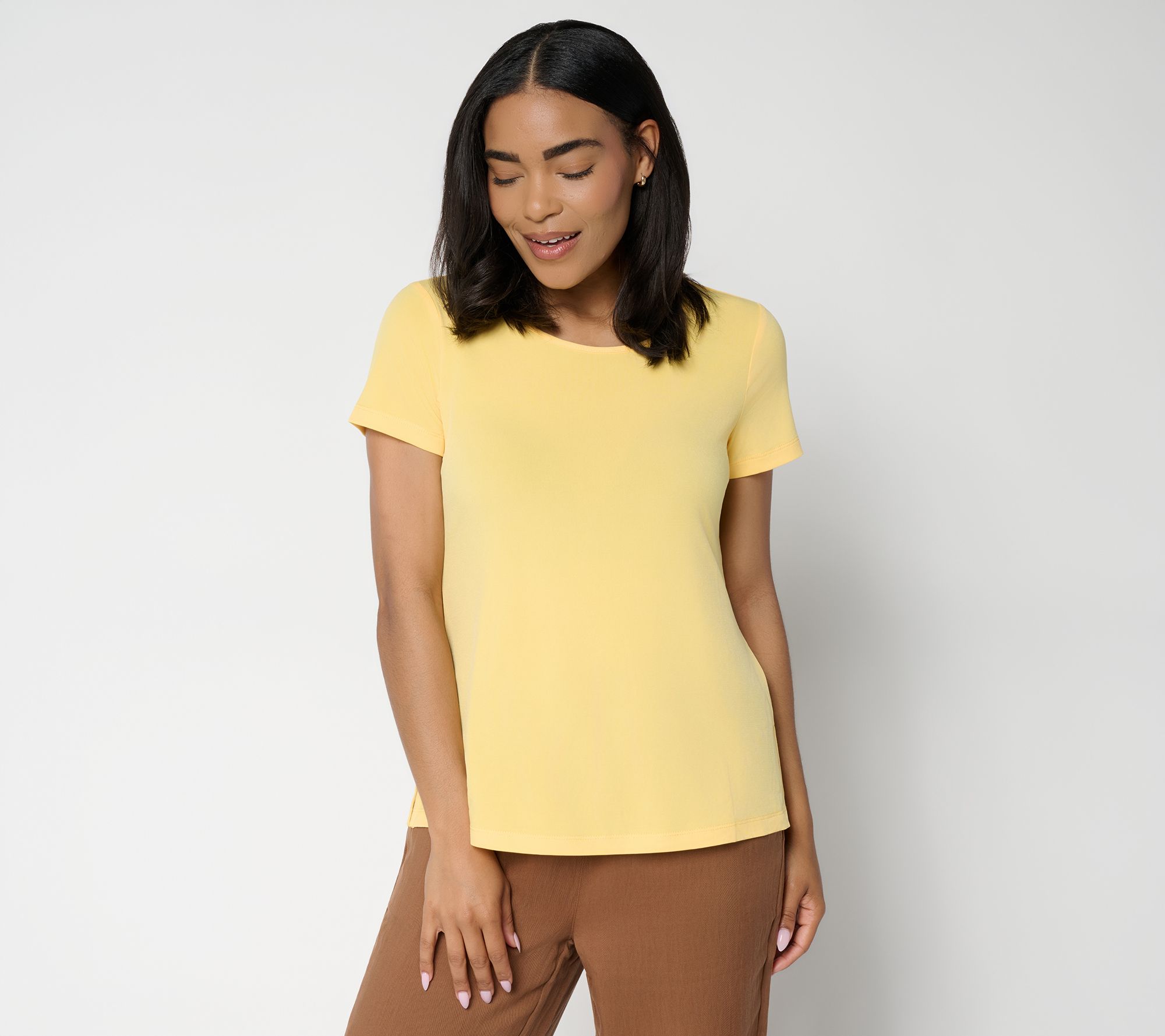 Susan Graver Modern Essentials Liquid Knit A-Line Top